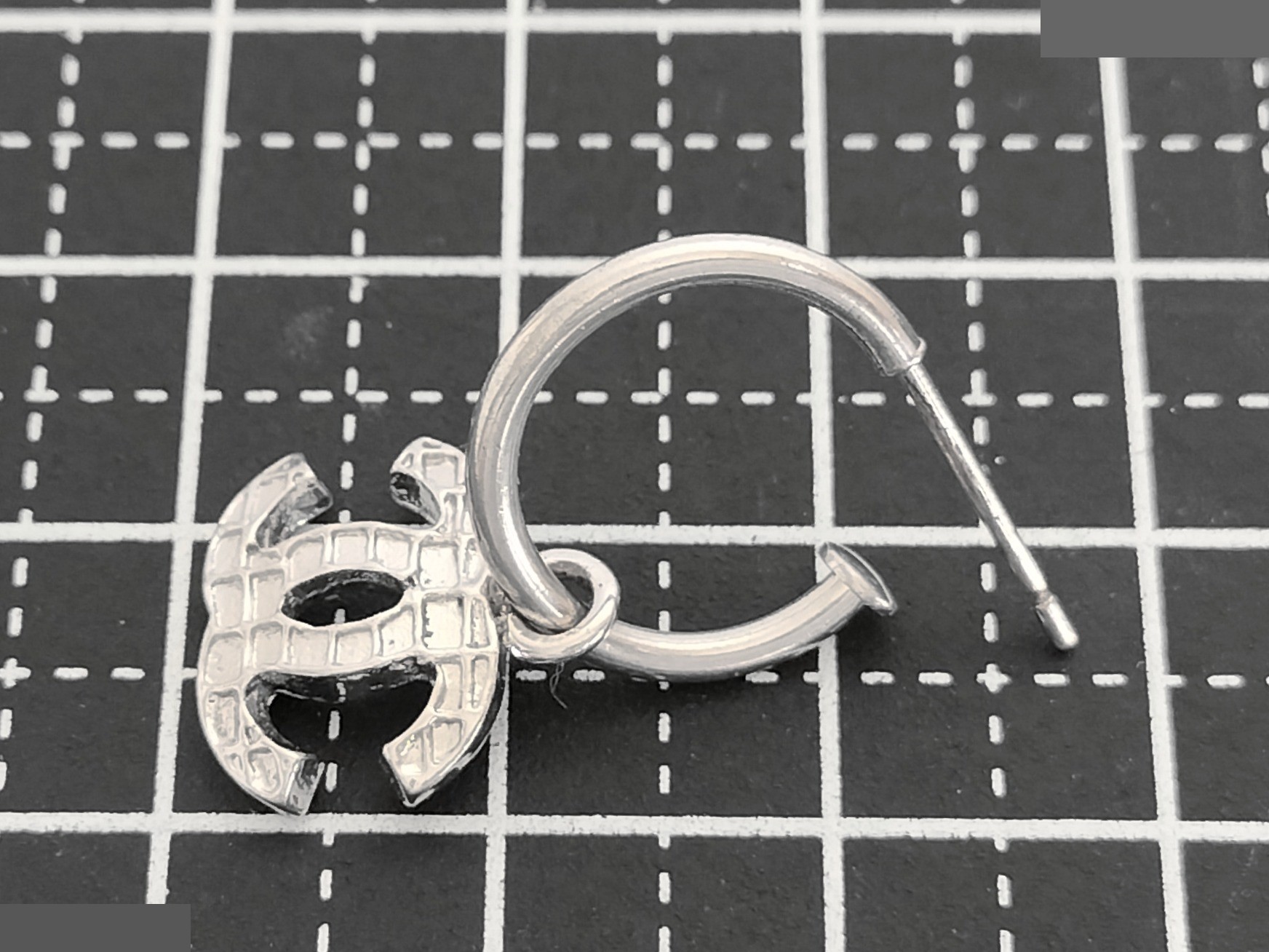 Coco Hoop Silver Earrings — view 5