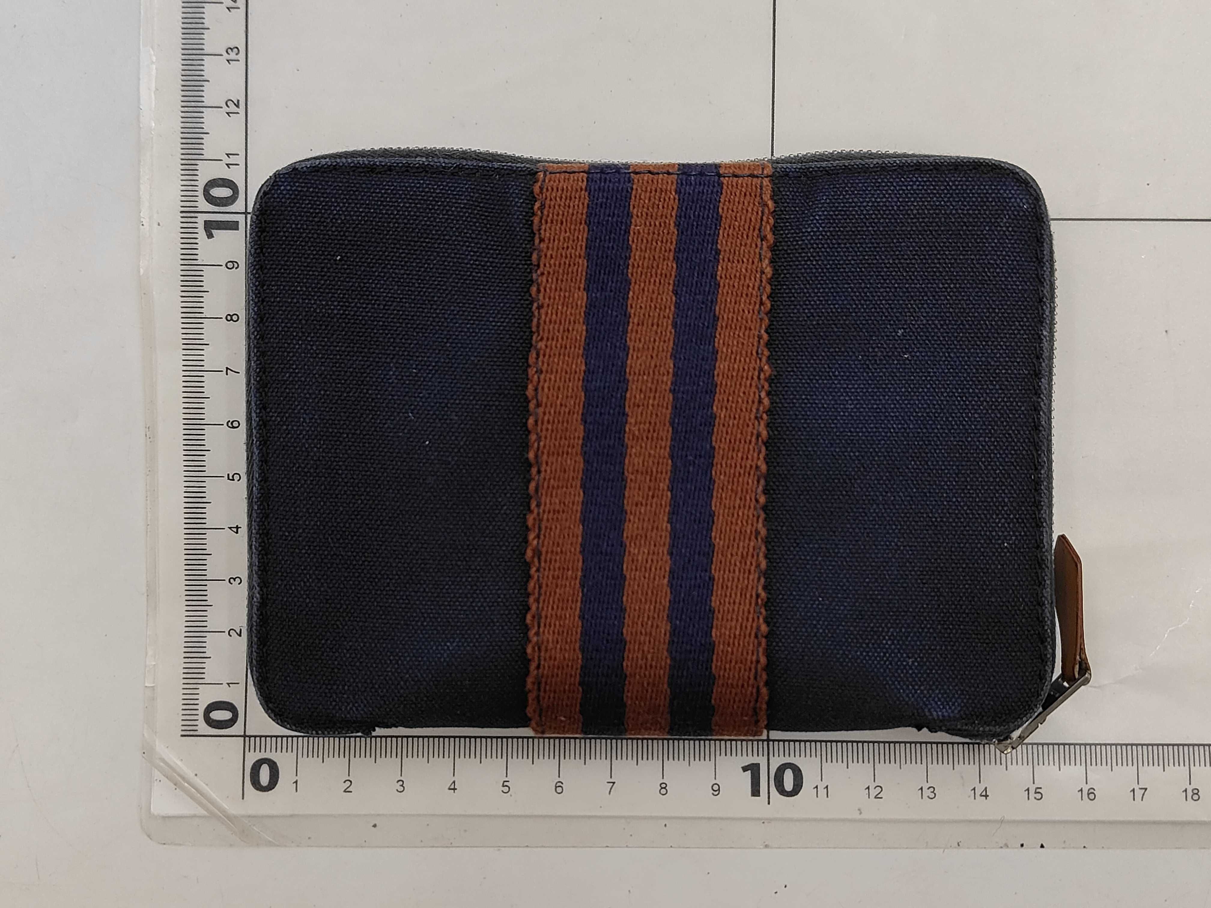 Fourre-Tout Purse PM Canvas Navy x Brown Wallet — view 2