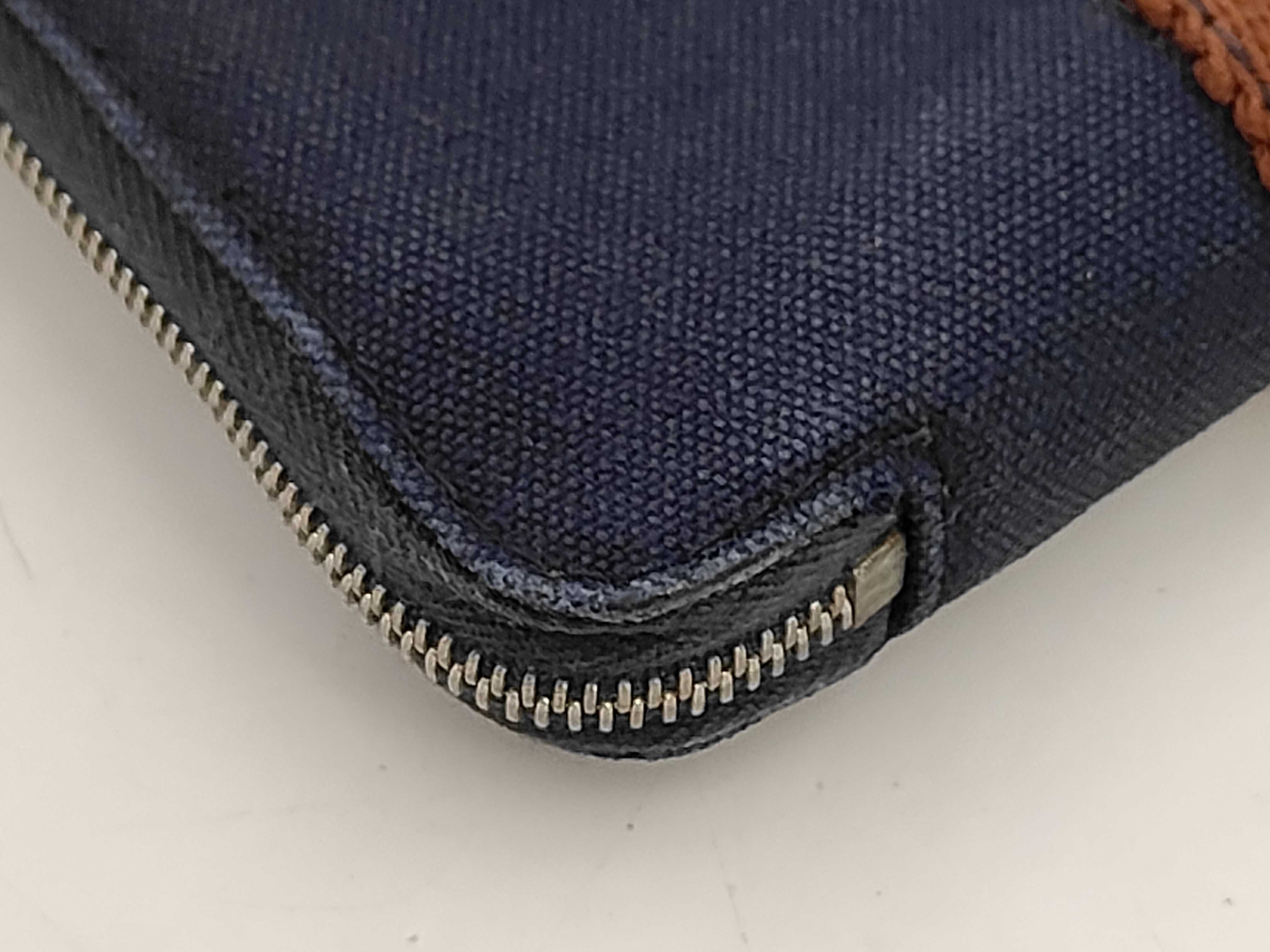 Fourre-Tout Purse PM Canvas Navy x Brown Wallet — view 3