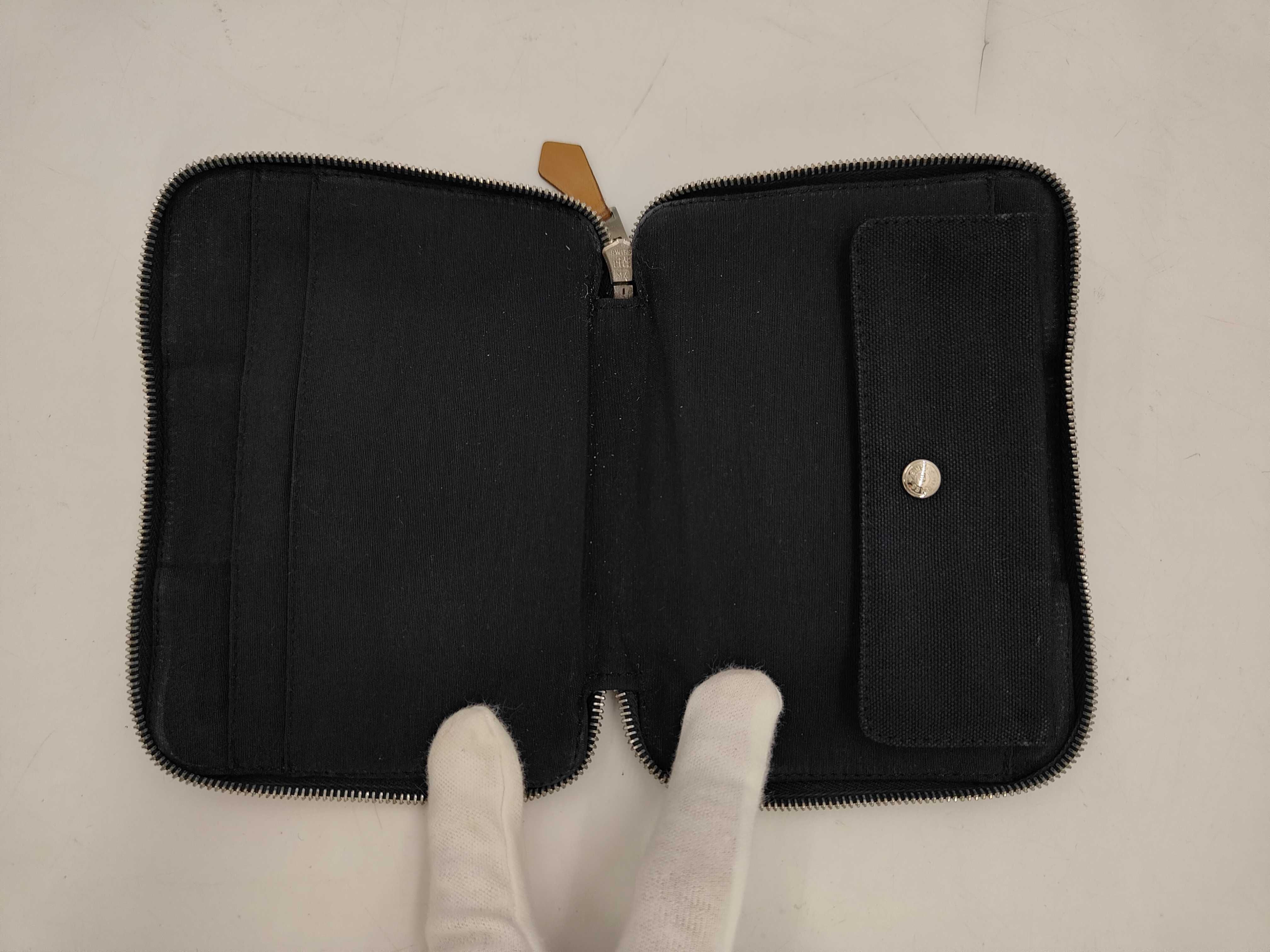 Fourre-Tout Purse PM Canvas Navy x Brown Wallet — view 4