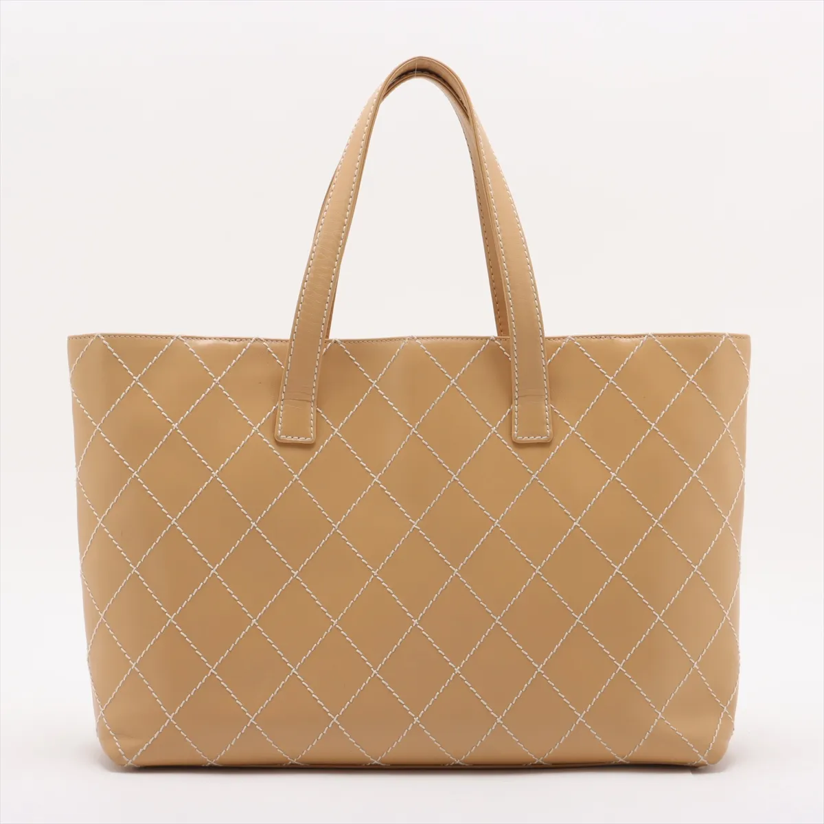Wild Stitch Leather Tote Bag Beige Gold Hardware 7475418 No. 7 — view 2