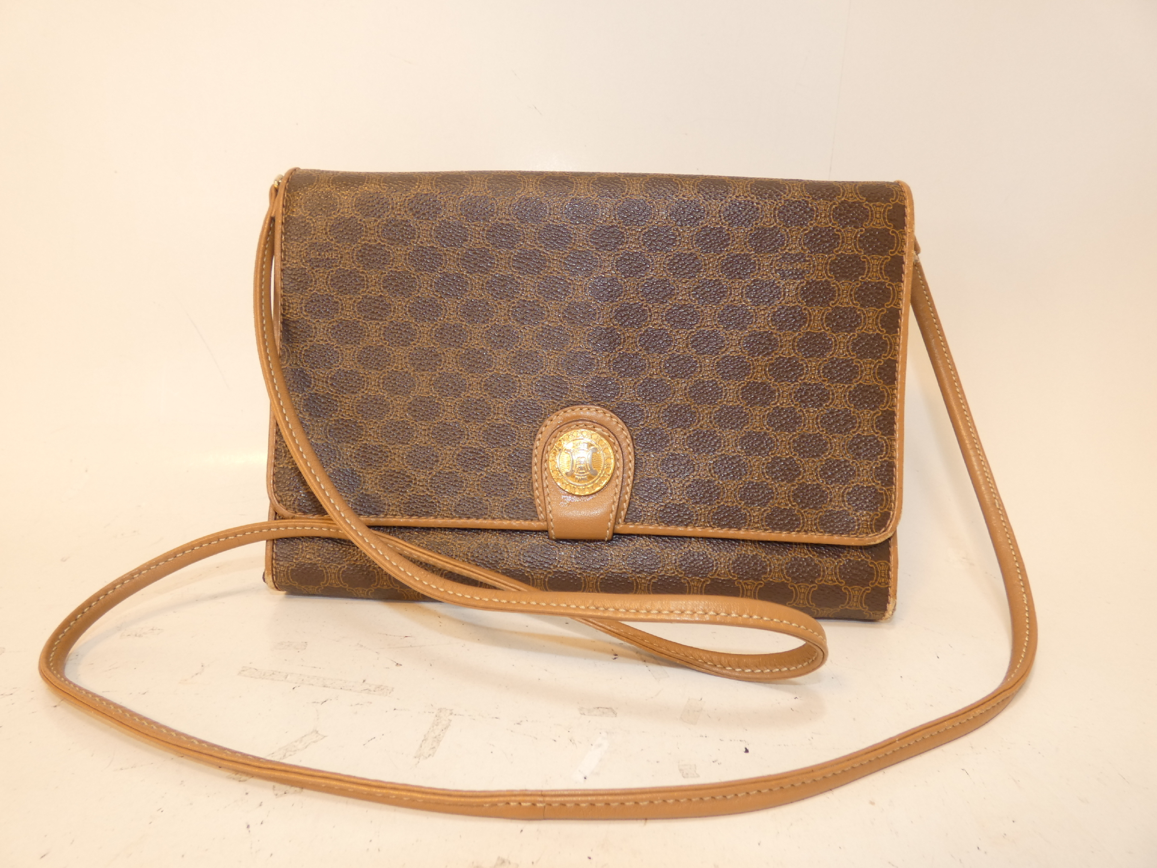Macadam PVC Front Logo Pochette Shoulder Bag
