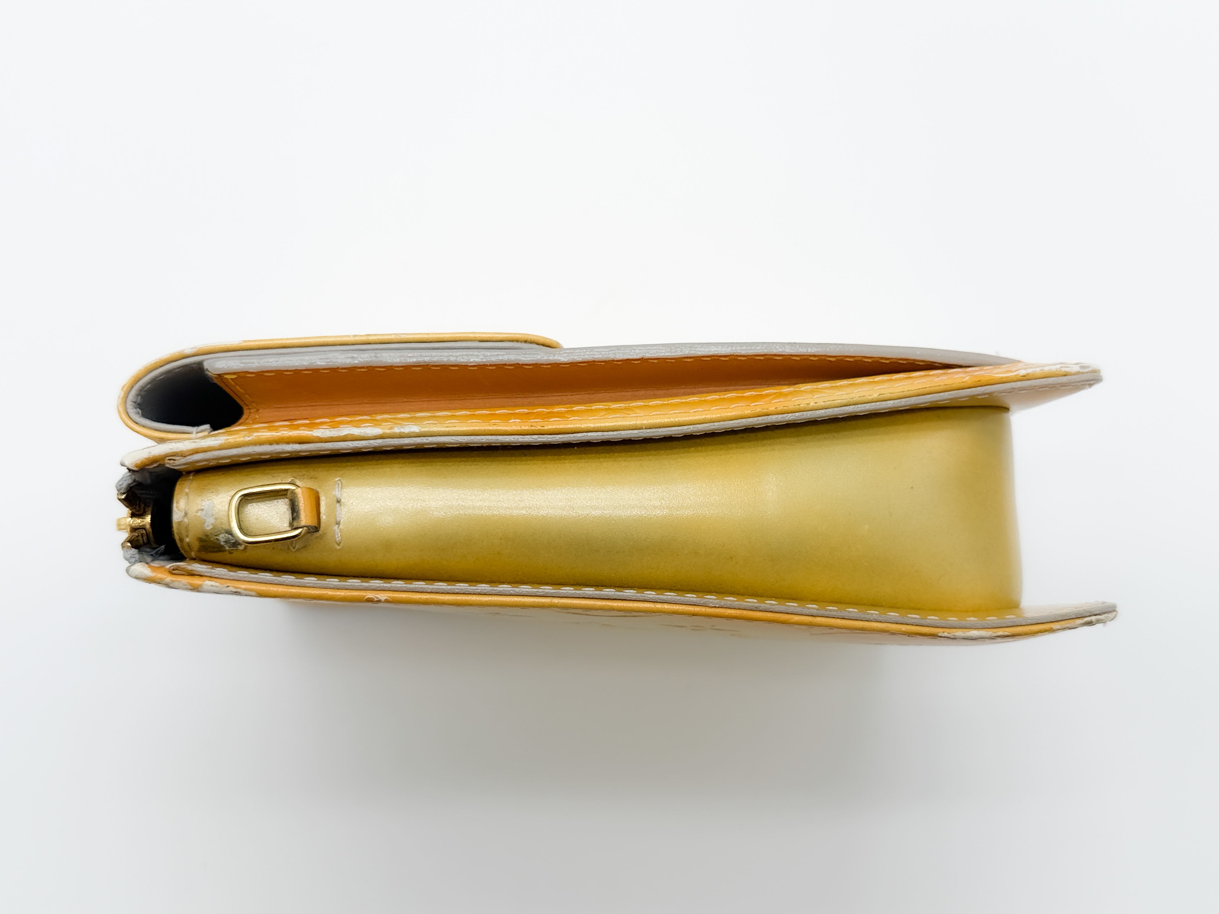 Monogram Vernis M91059 Mott Lime Yellow Shoulder Bag — view 4