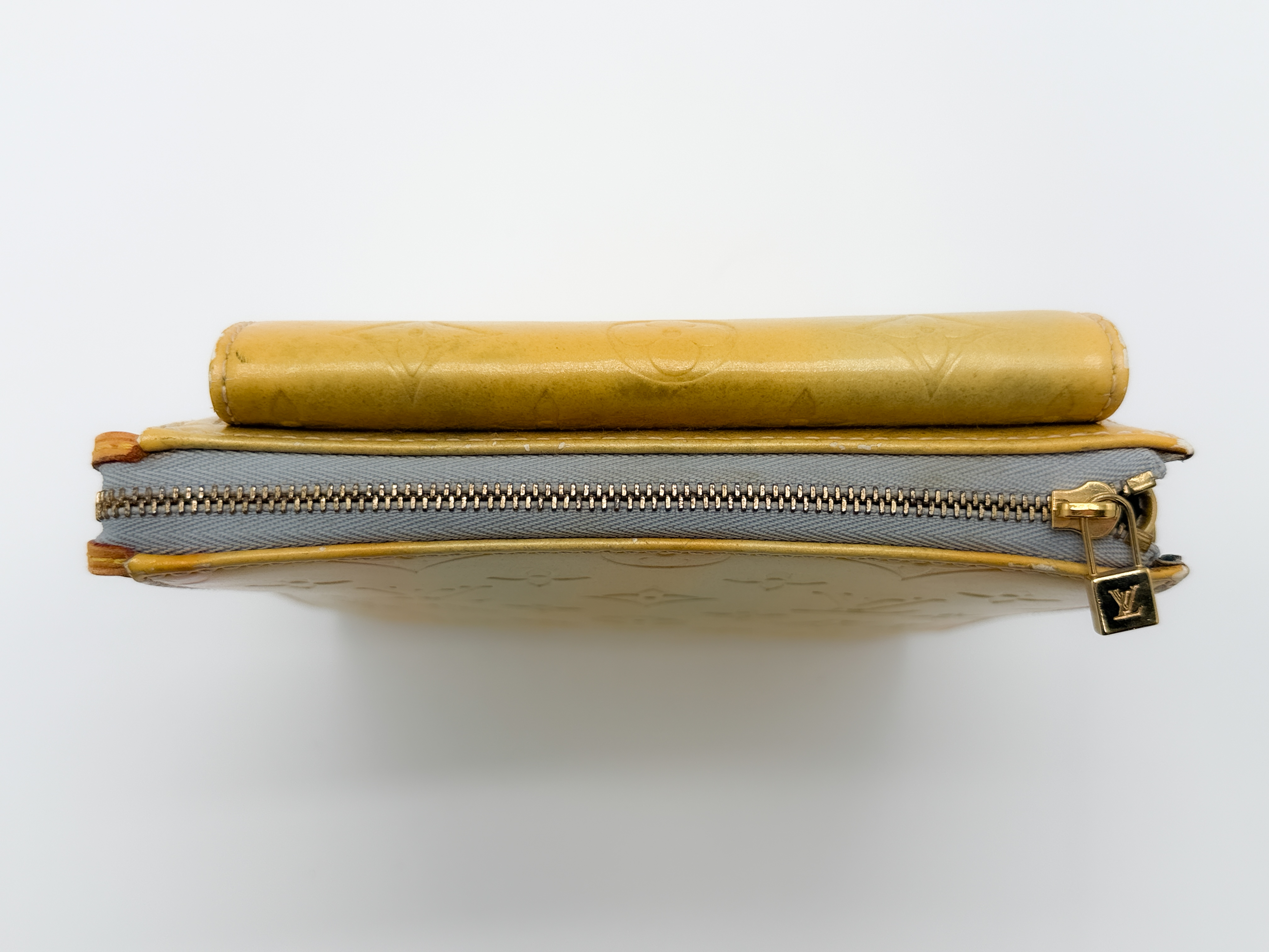 Monogram Vernis M91059 Mott Lime Yellow Shoulder Bag — view 9