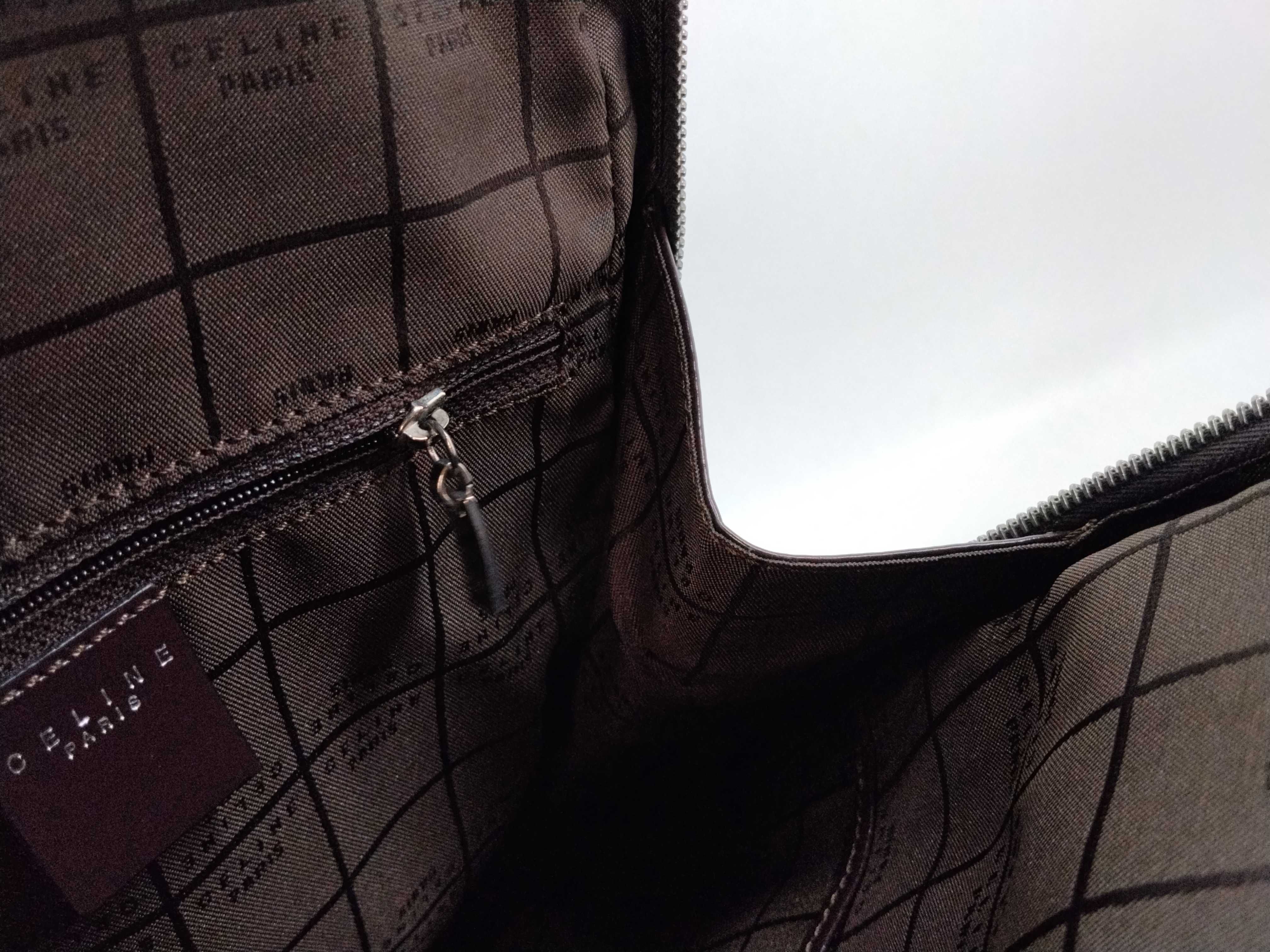Logo Enamel Leather Backpack Mesh Rucksack — view 11