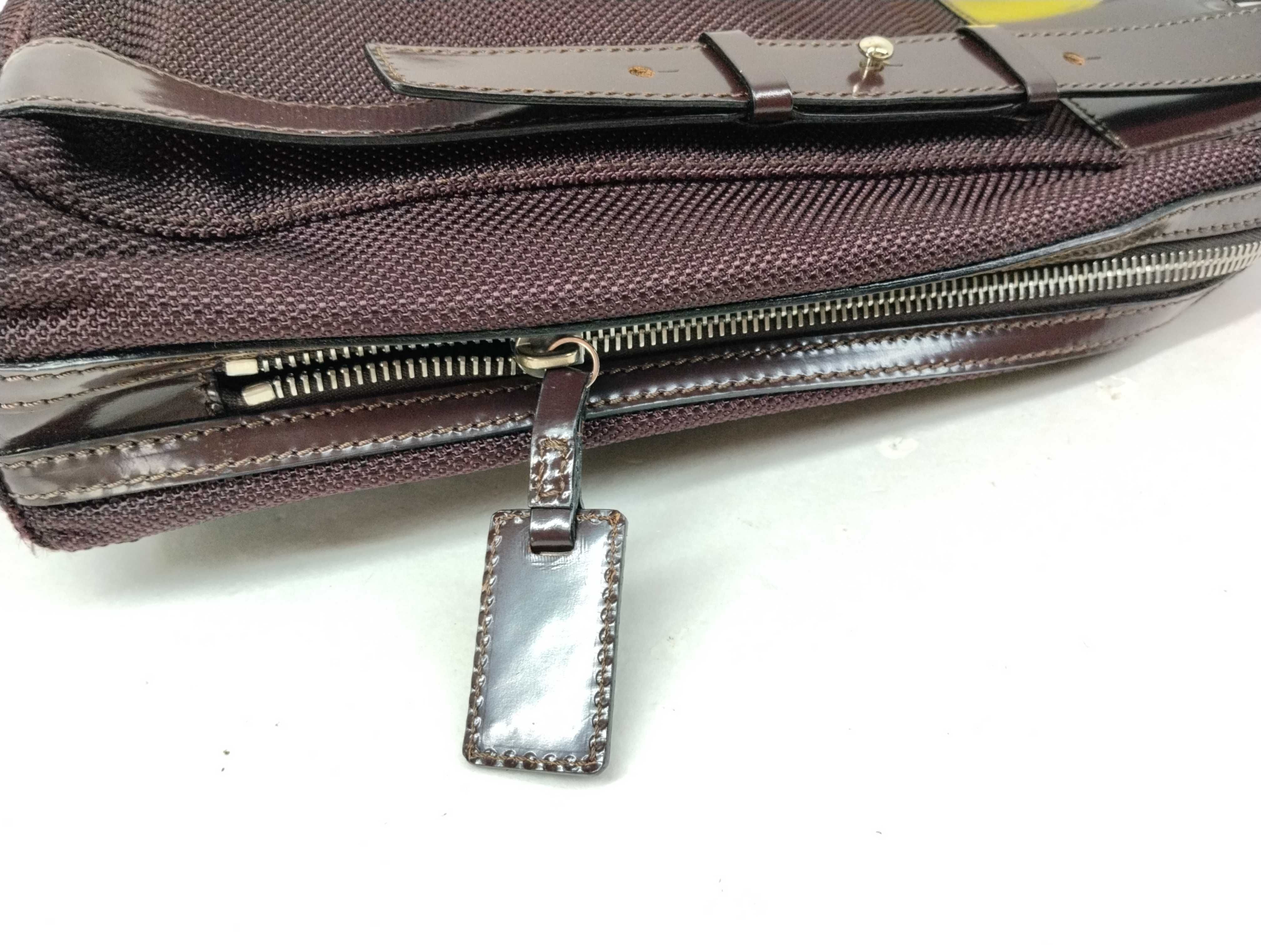 Logo Enamel Leather Backpack Mesh Rucksack — view 6