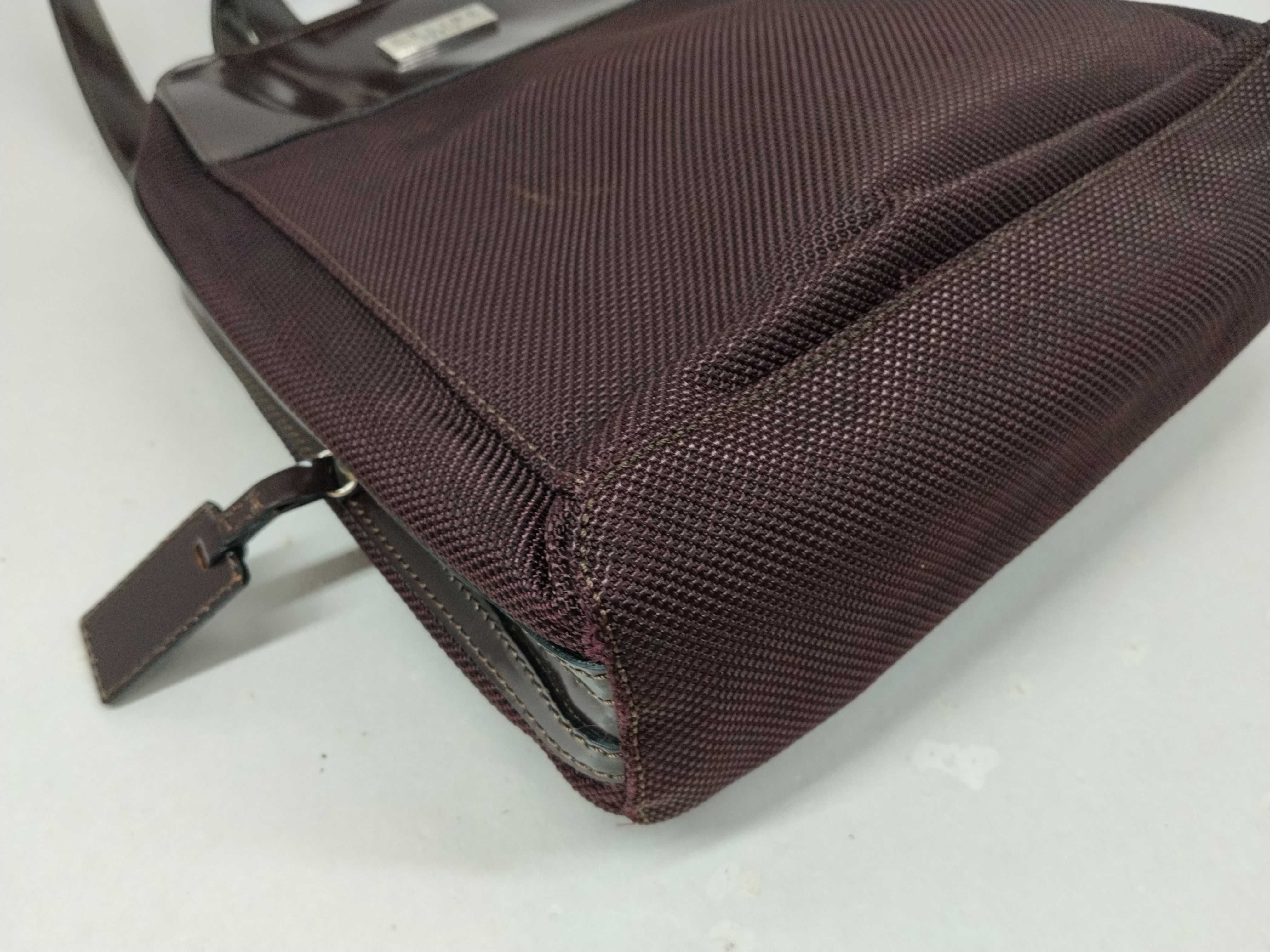 Logo Enamel Leather Backpack Mesh Rucksack — view 7