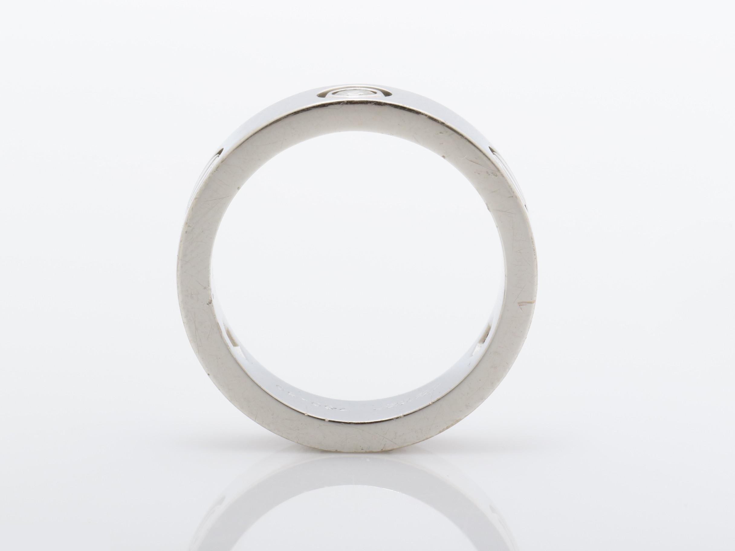 Love Ring, 750 White Gold, Diamond, 8.7g, Size #50 — view 5