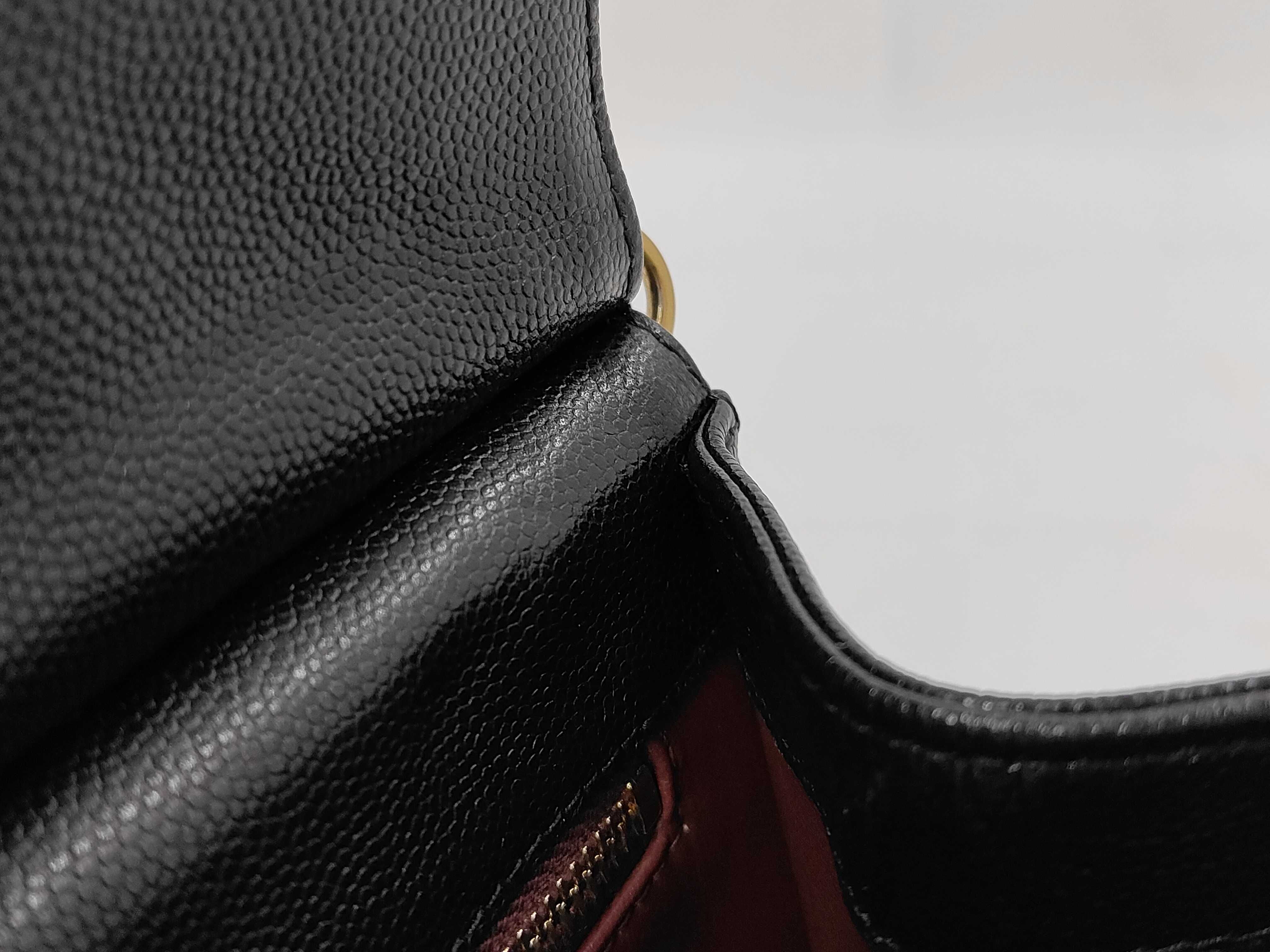 Matelassé Caviar Skin Backpack with Serial Plate, Black Backpack — view 12