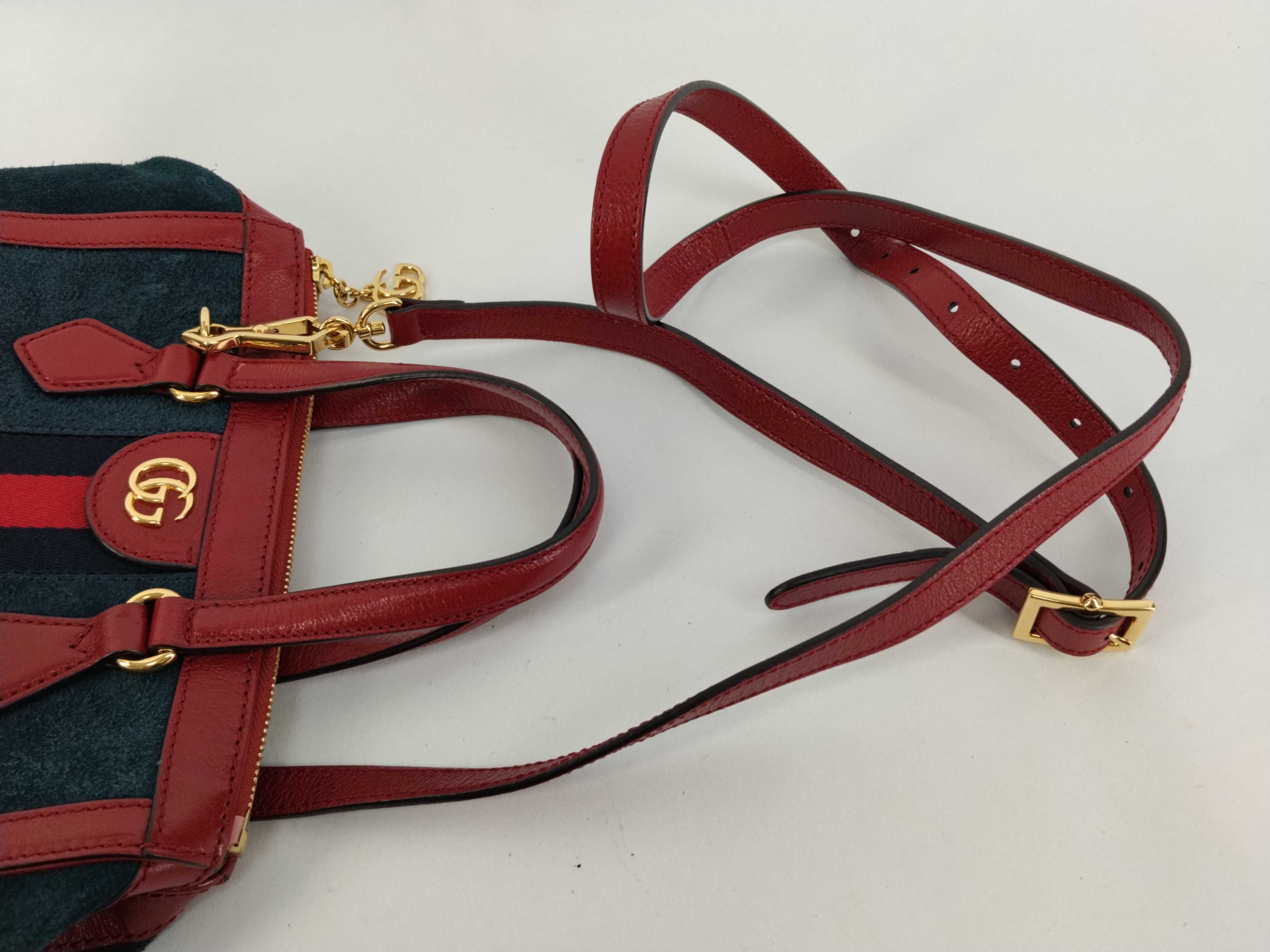 Ophidia Suede Leather Sherry Line 2-way Shoulder Bag/Handbag — view 3