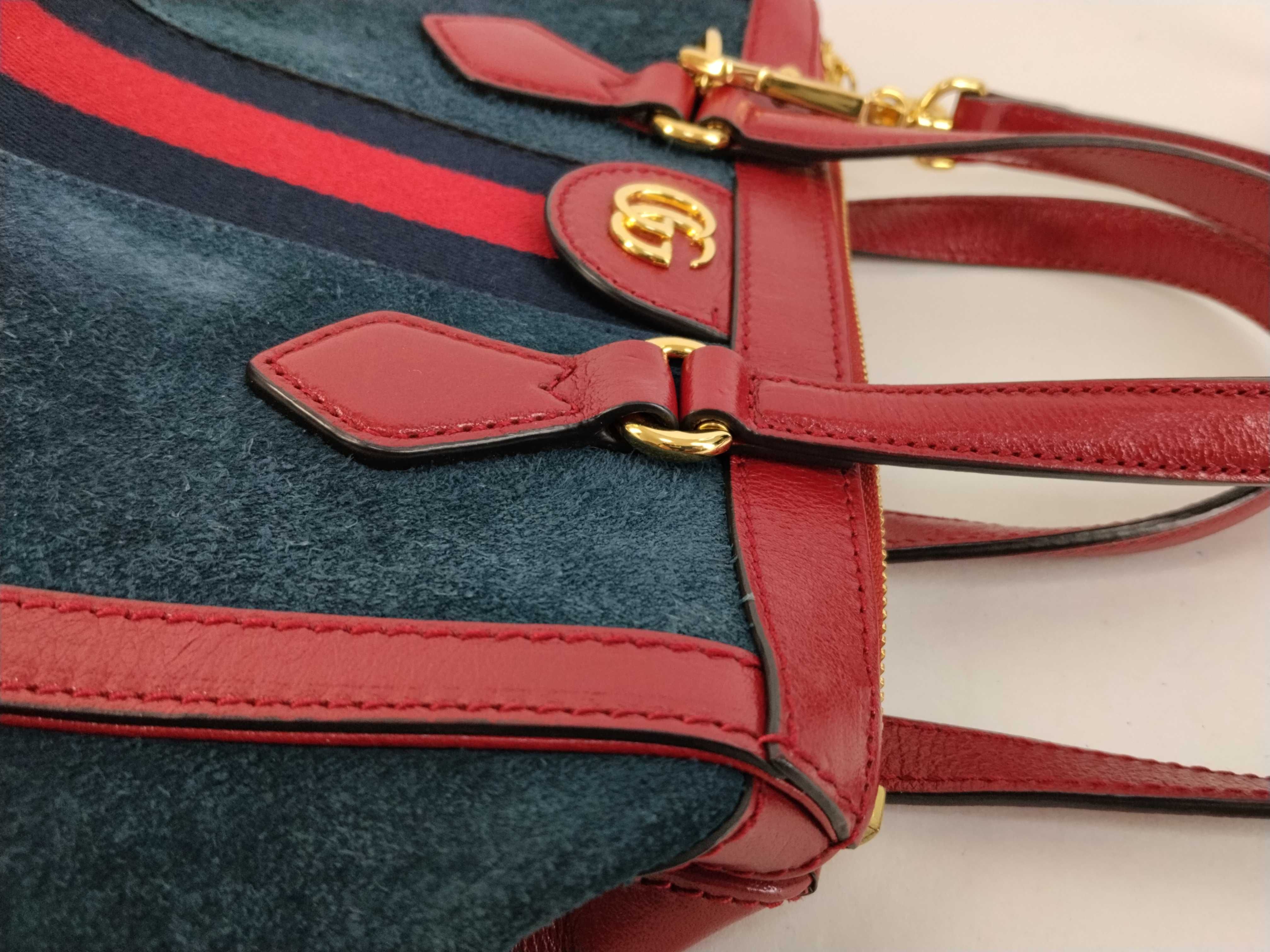 Ophidia Suede Leather Sherry Line 2-way Shoulder Bag/Handbag — view 6