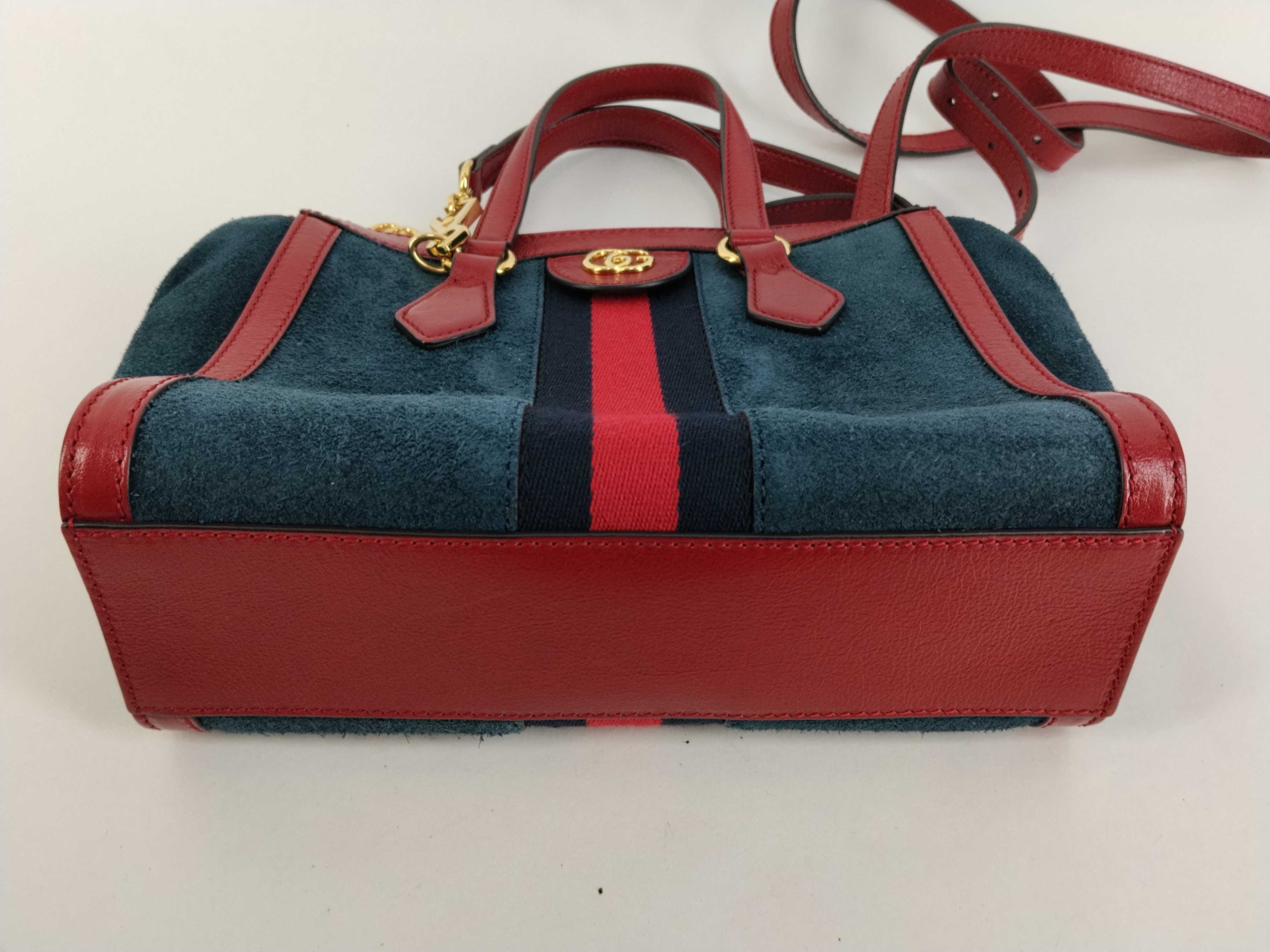 Ophidia Suede Leather Sherry Line 2-way Shoulder Bag/Handbag — view 8