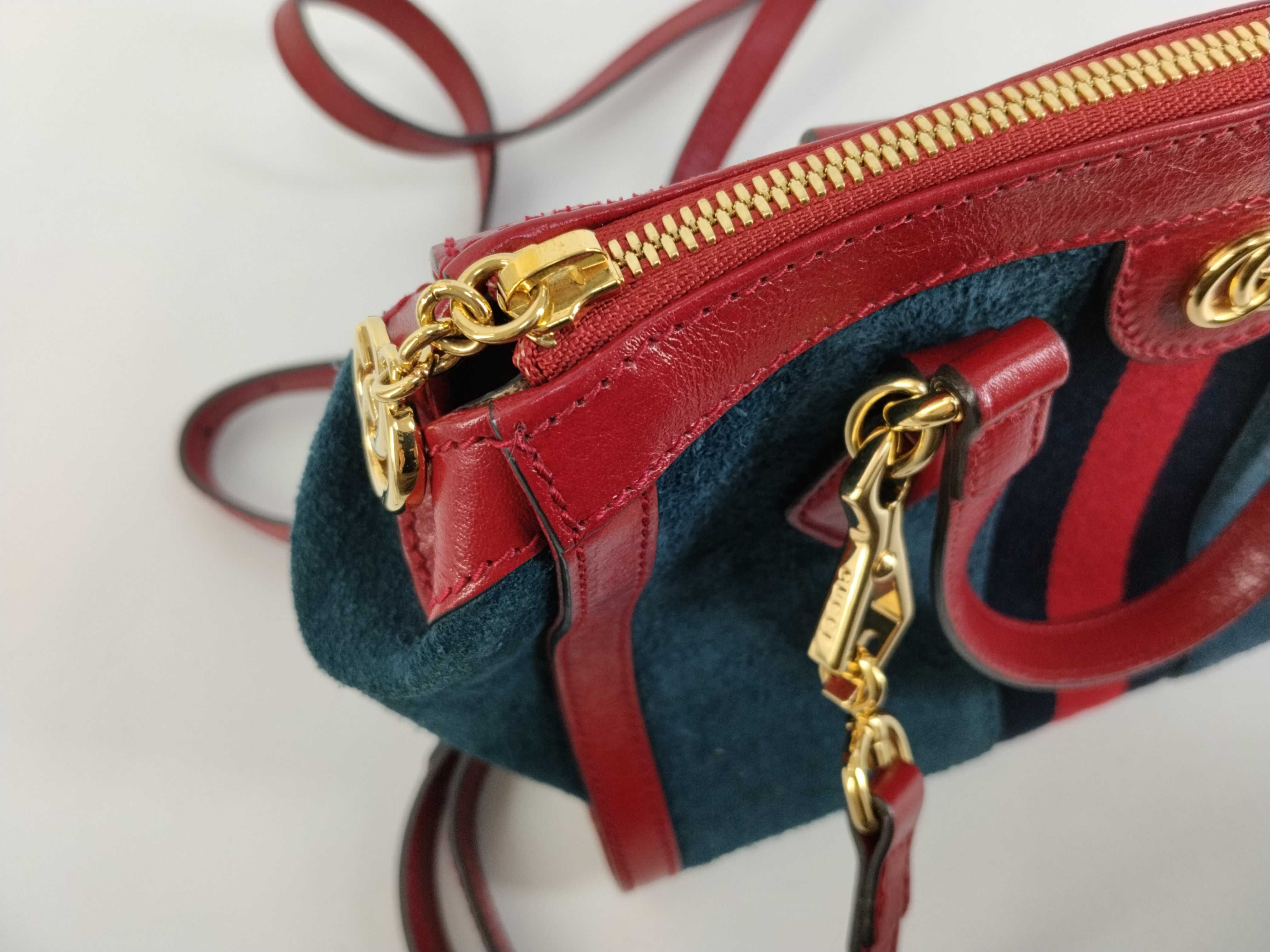Ophidia Suede Leather Sherry Line 2-way Shoulder Bag/Handbag — view 10