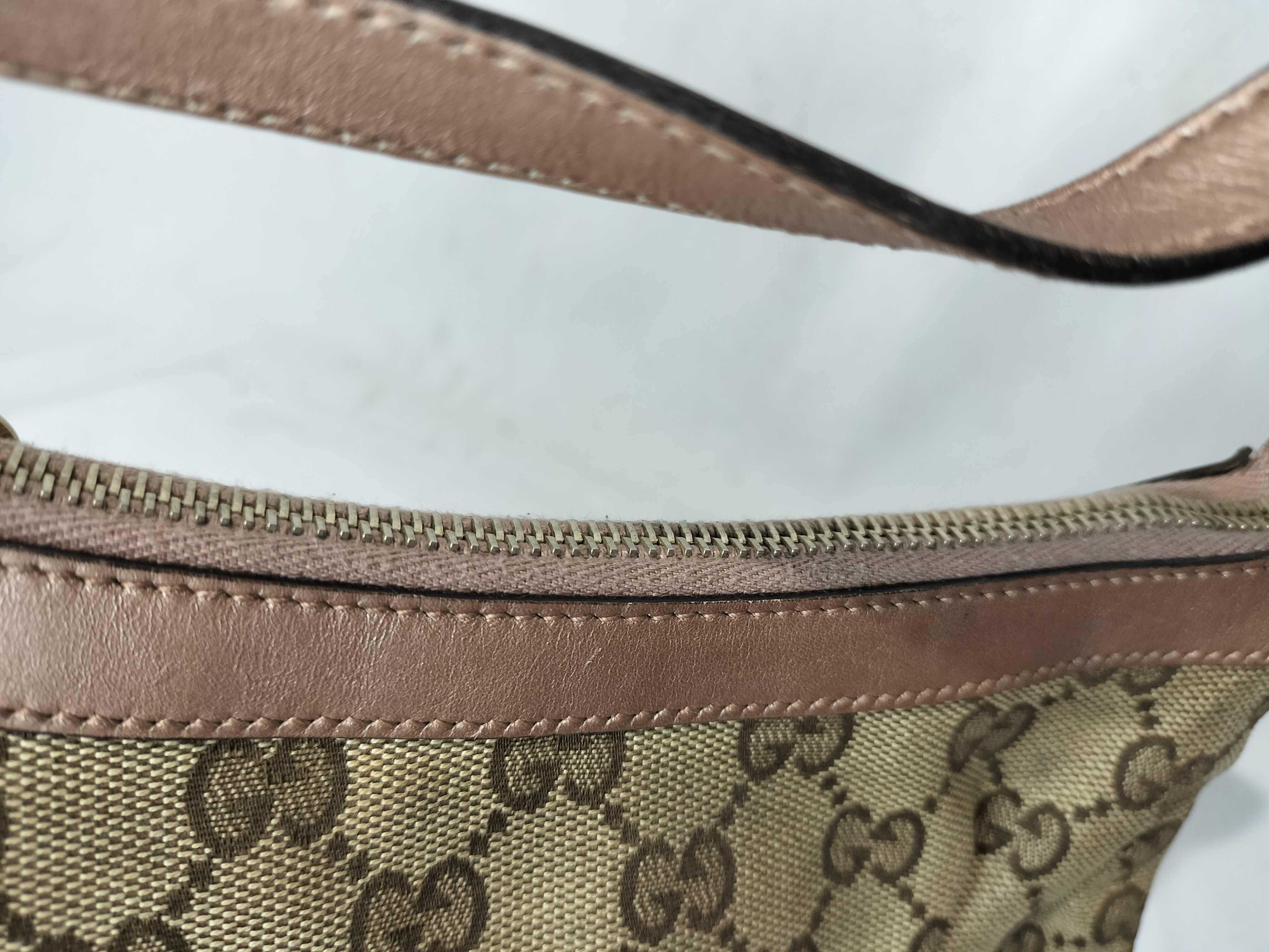Pink Canvas GG Monogram Heart Zipper Pull Shoulder Bag No. 2 Handbag — view 8