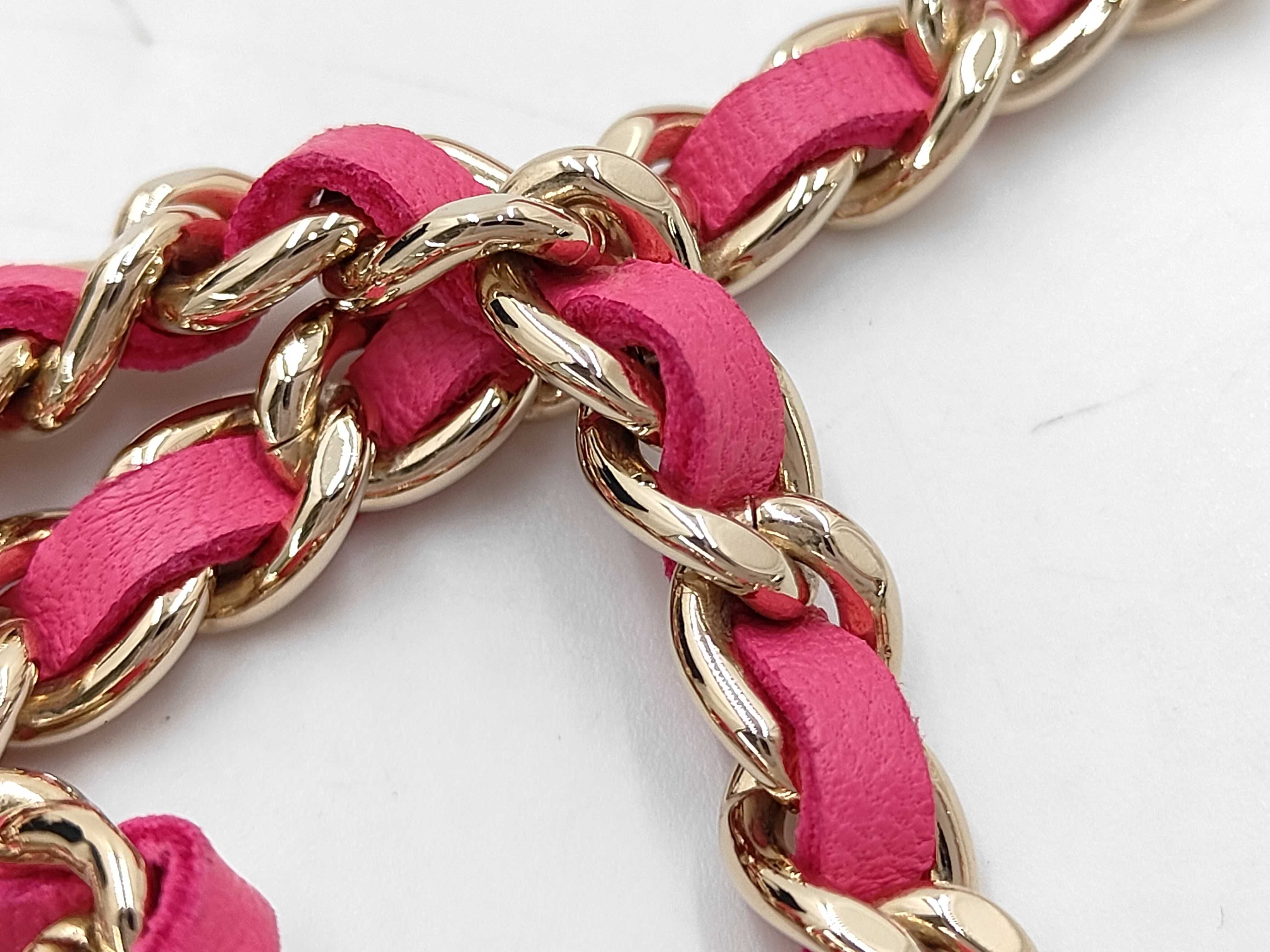 Lambskin Matelassé Chain Wallet, Pink, Gold Hardware, Serial Number 21 Series — view 7