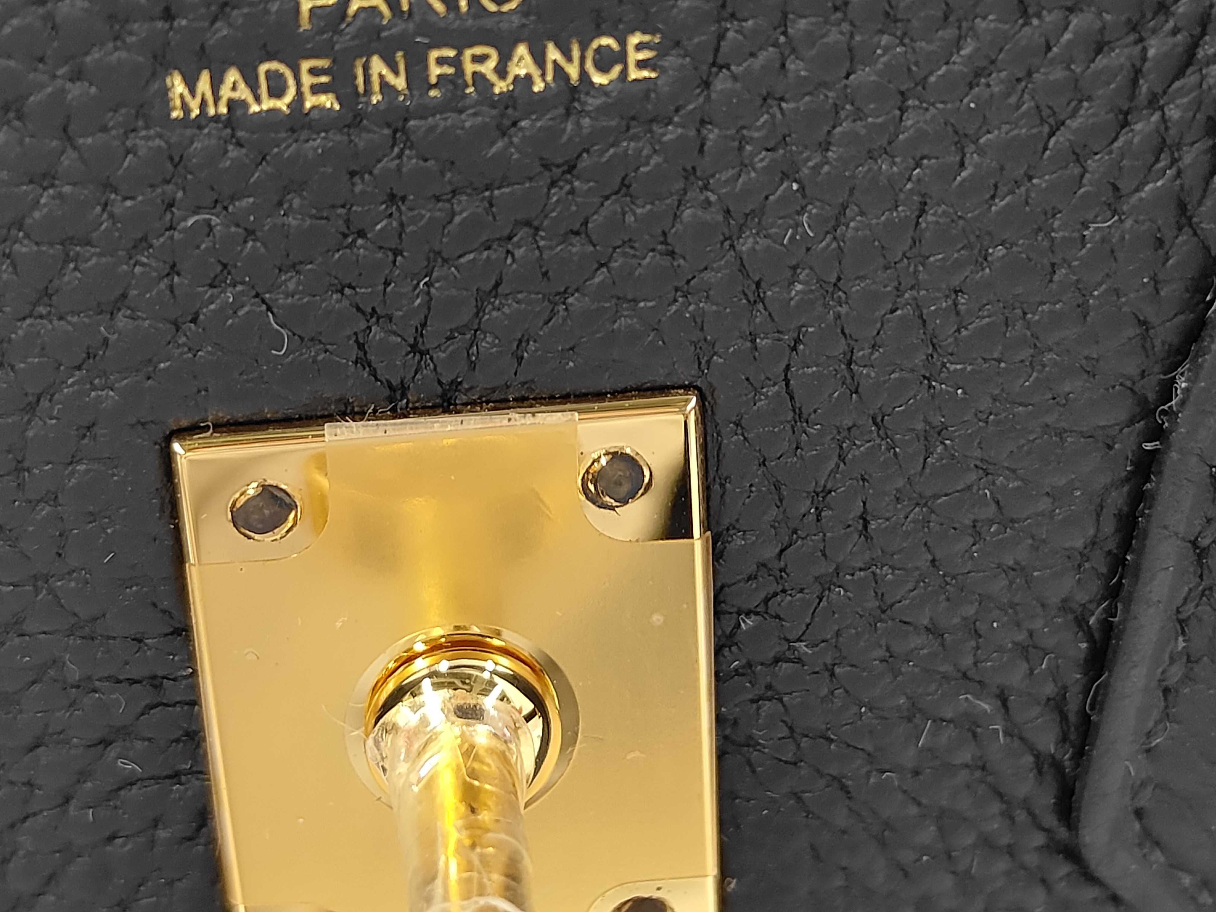 Birkin 25 Black Togo Leather, Gold Hardware, G Stamp Handbag — view 11