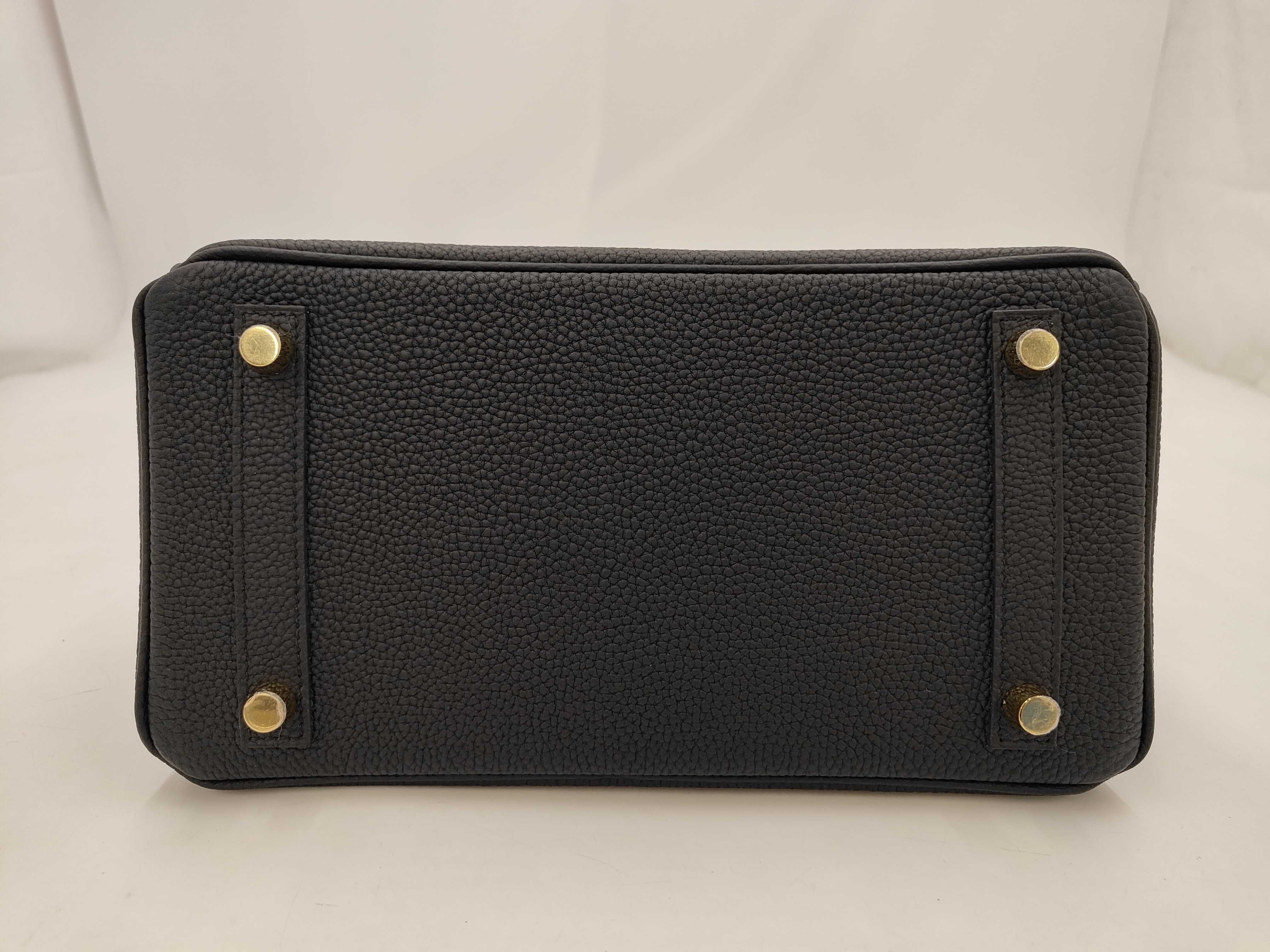 Birkin 25 Black Togo Leather, Gold Hardware, G Stamp Handbag — view 4