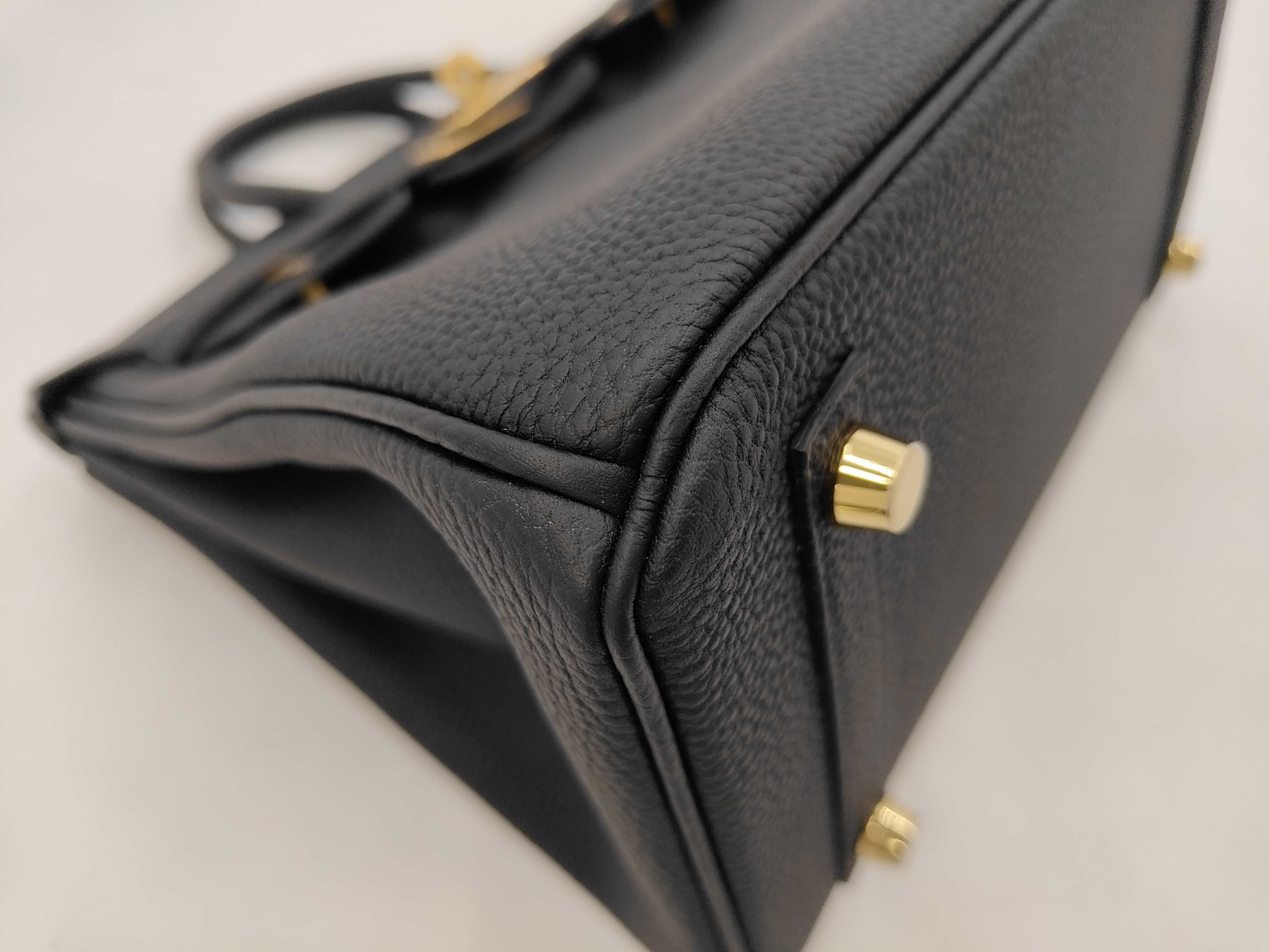 Birkin 25 Black Togo Leather, Gold Hardware, G Stamp Handbag — view 5