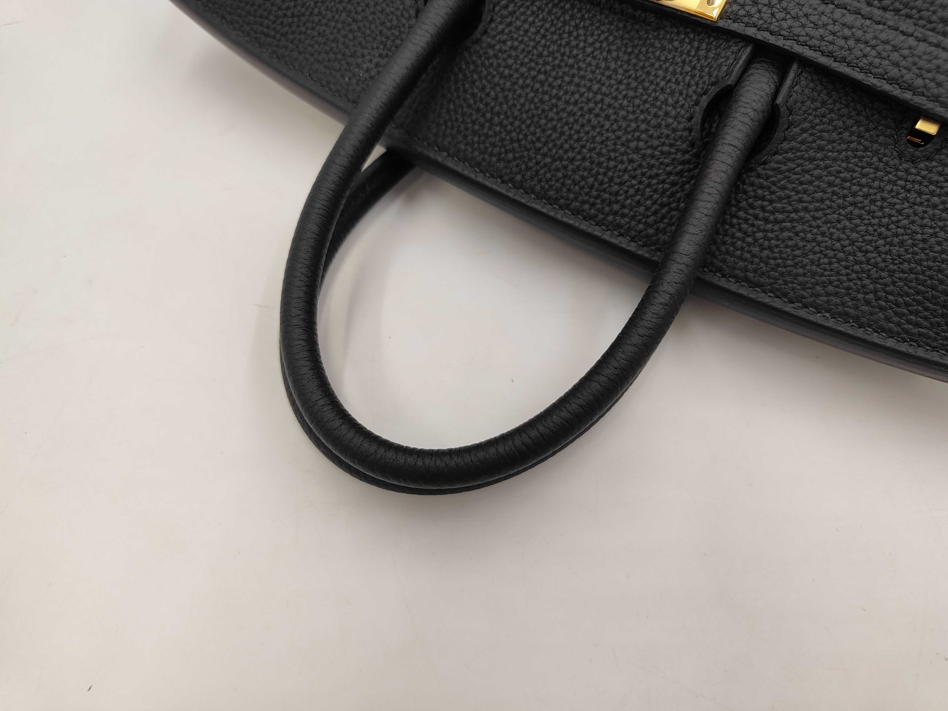 Birkin 25 Black Togo Leather, Gold Hardware, G Stamp Handbag — view 6