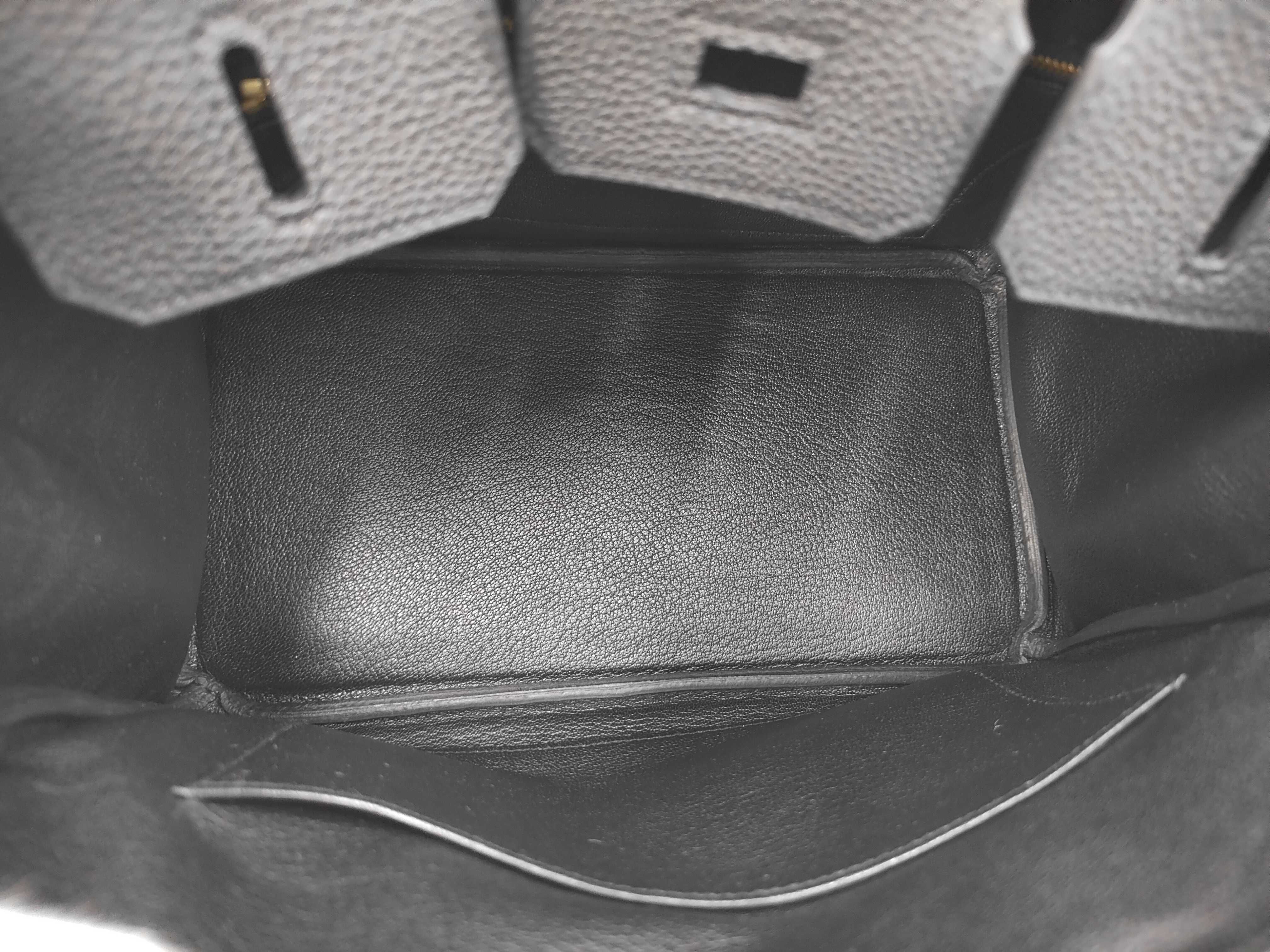 Birkin 25 Black Togo Leather, Gold Hardware, G Stamp Handbag — view 7