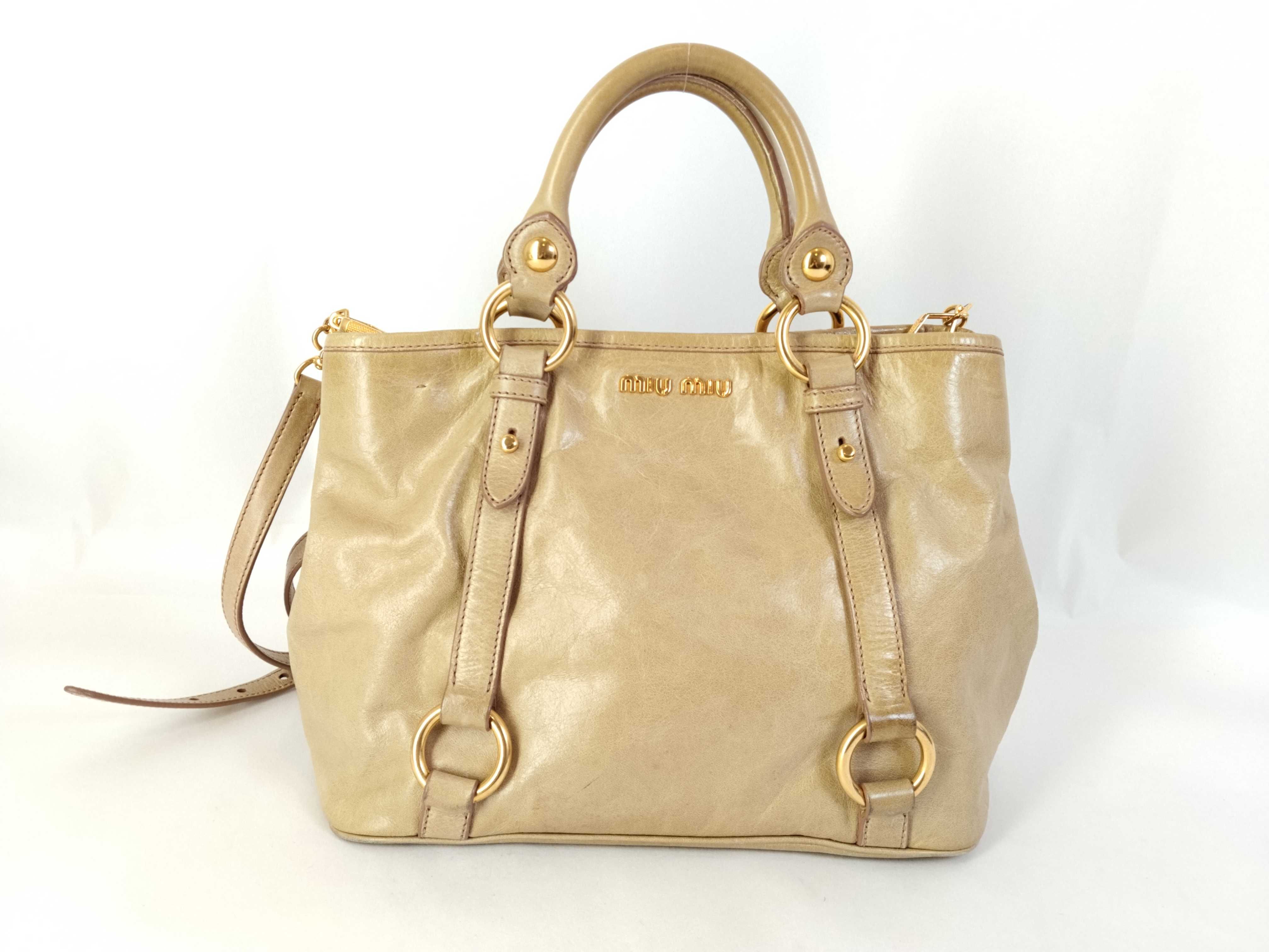 Vitello Luxe Handbag, 2-way Shoulder Bag, Gathered Handbag