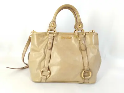 Vitello Luxe Handbag, 2-way Shoulder Bag, Gathered Handbag