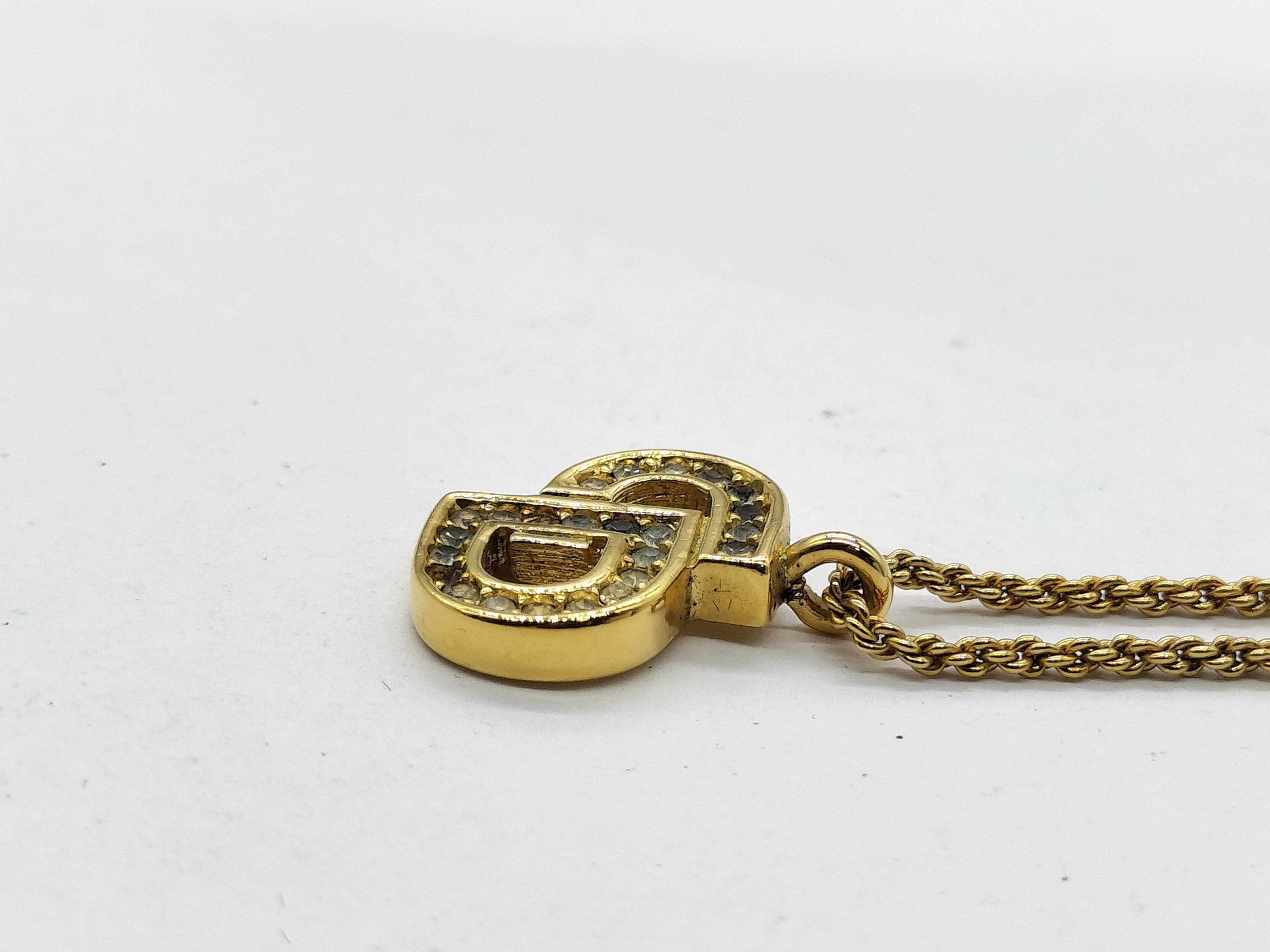 GD Necklace Rhinestone CD Necklace — view 2