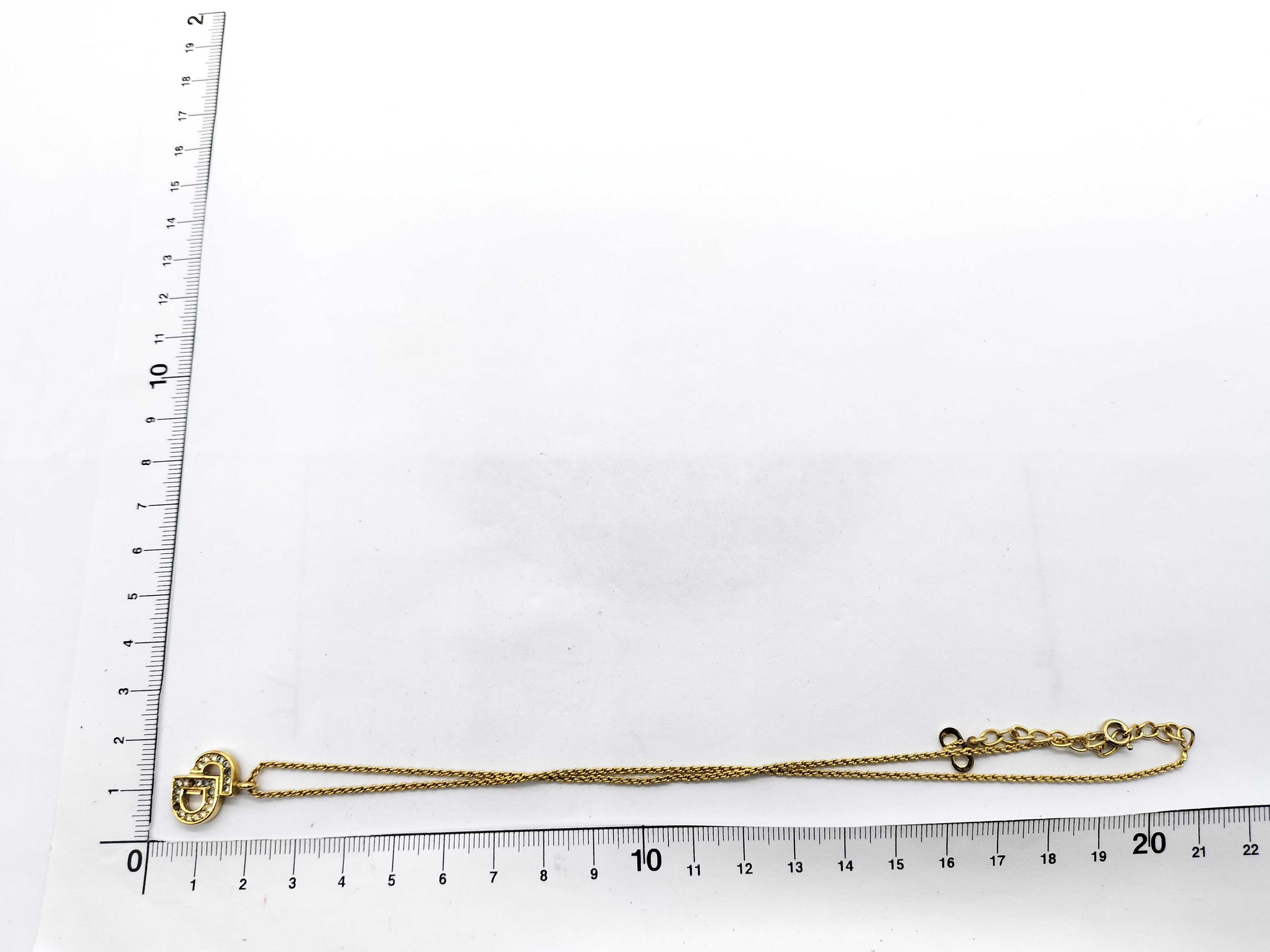 GD Necklace Rhinestone CD Necklace — view 7