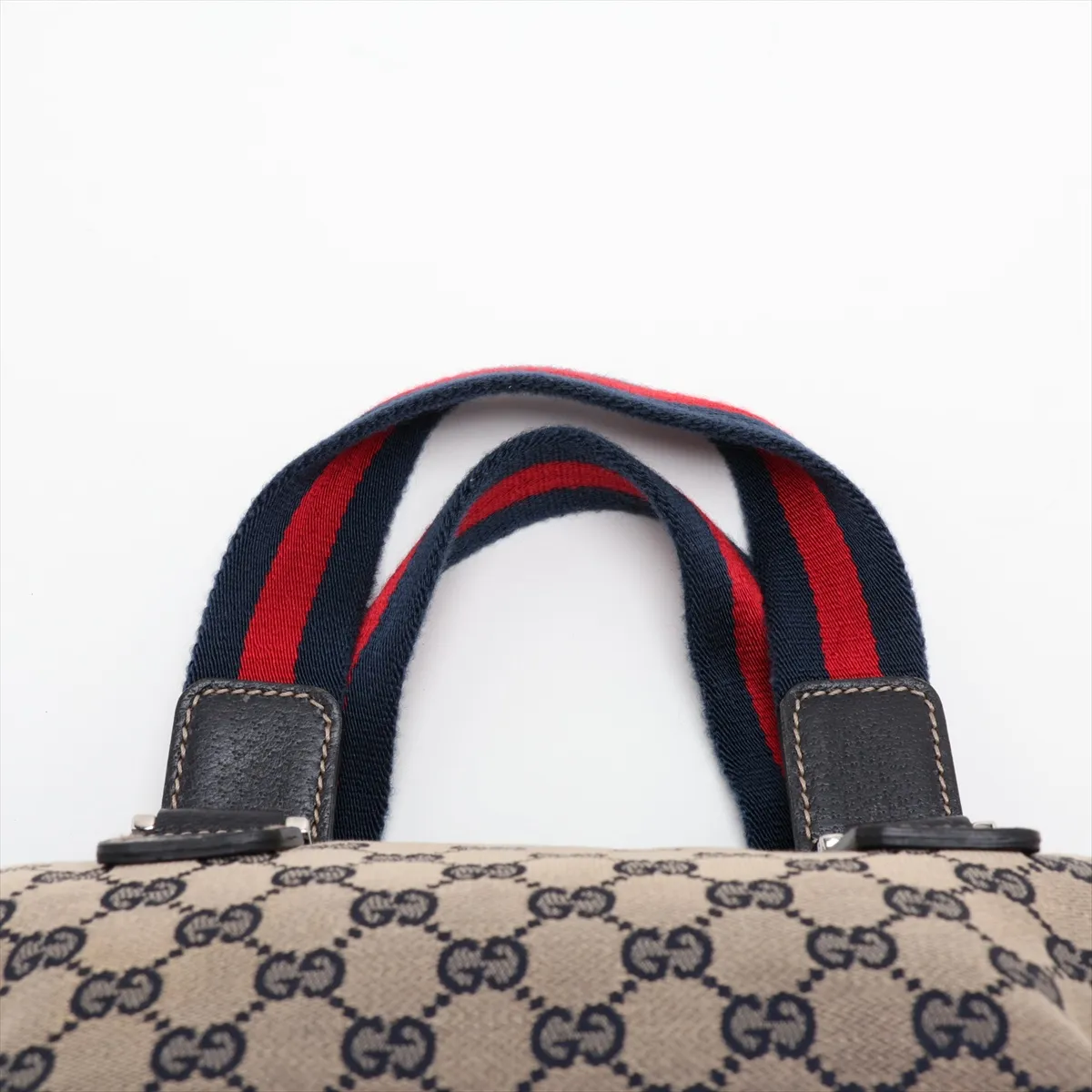 GG Canvas x Leather Handbag Beige 145759 — view 6