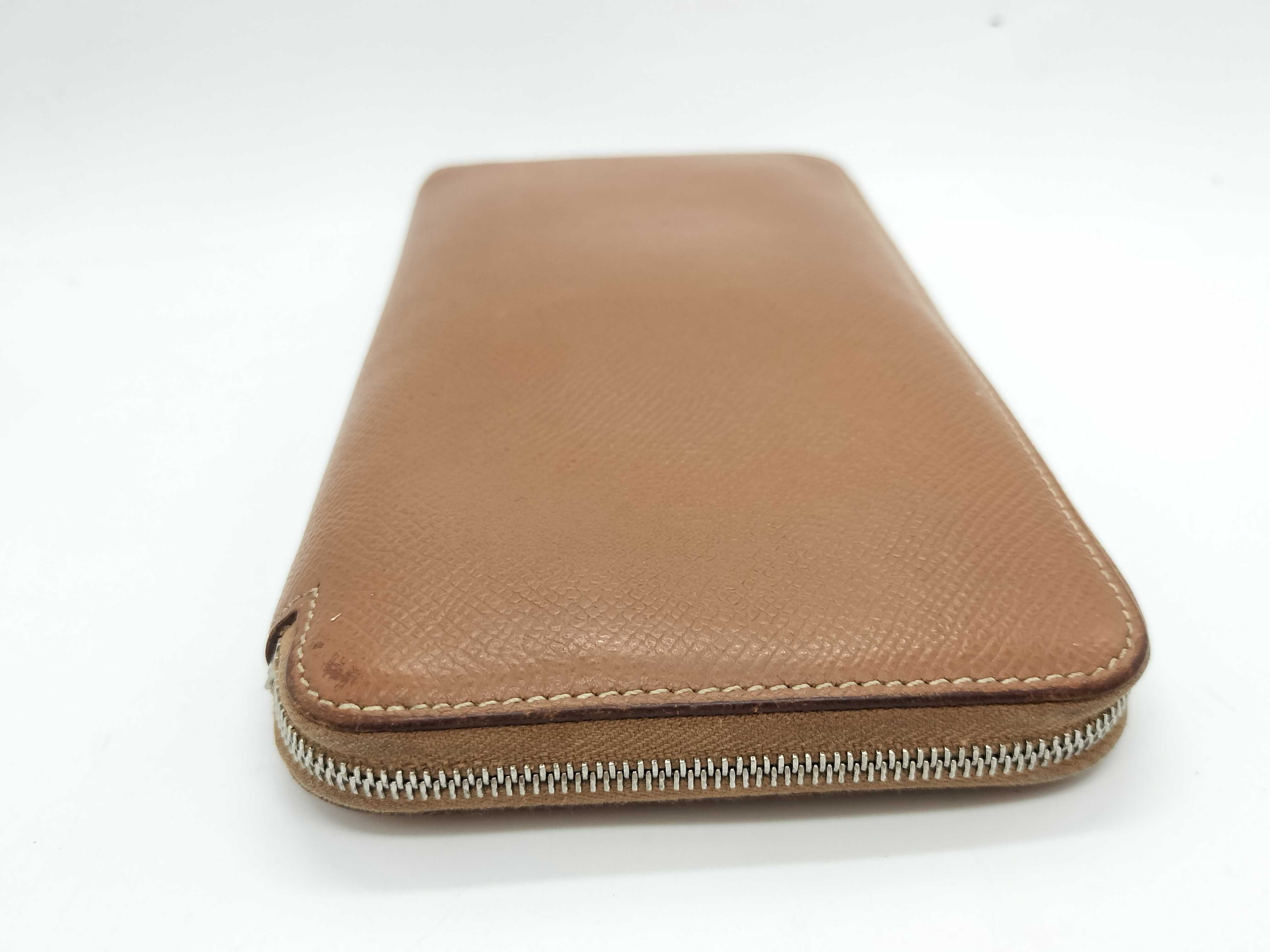 Azap Long Silk In Wallet, Veau Epsom Leather, Brown, D Stamp — view 3