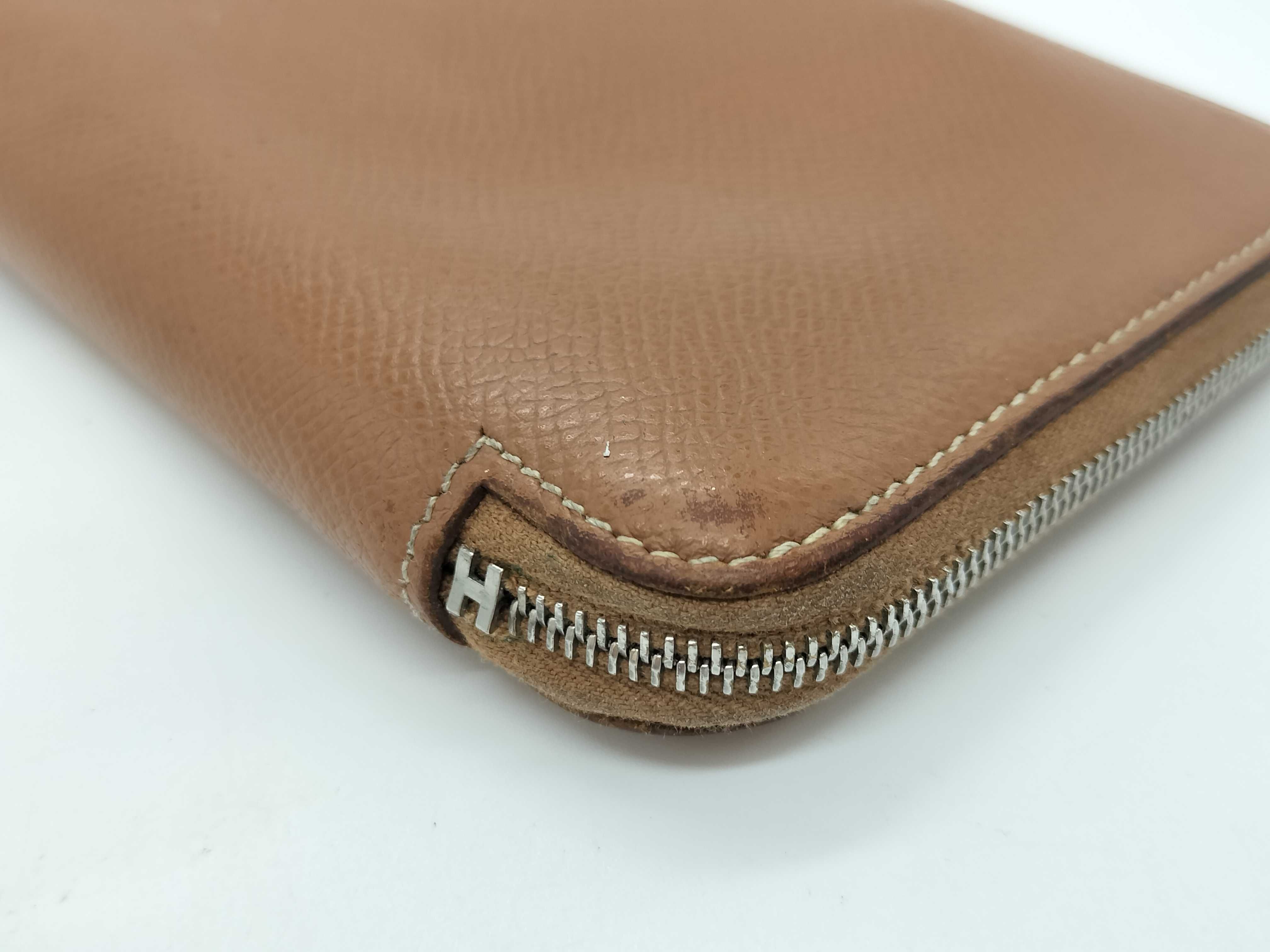 Azap Long Silk In Wallet, Veau Epsom Leather, Brown, D Stamp — view 4
