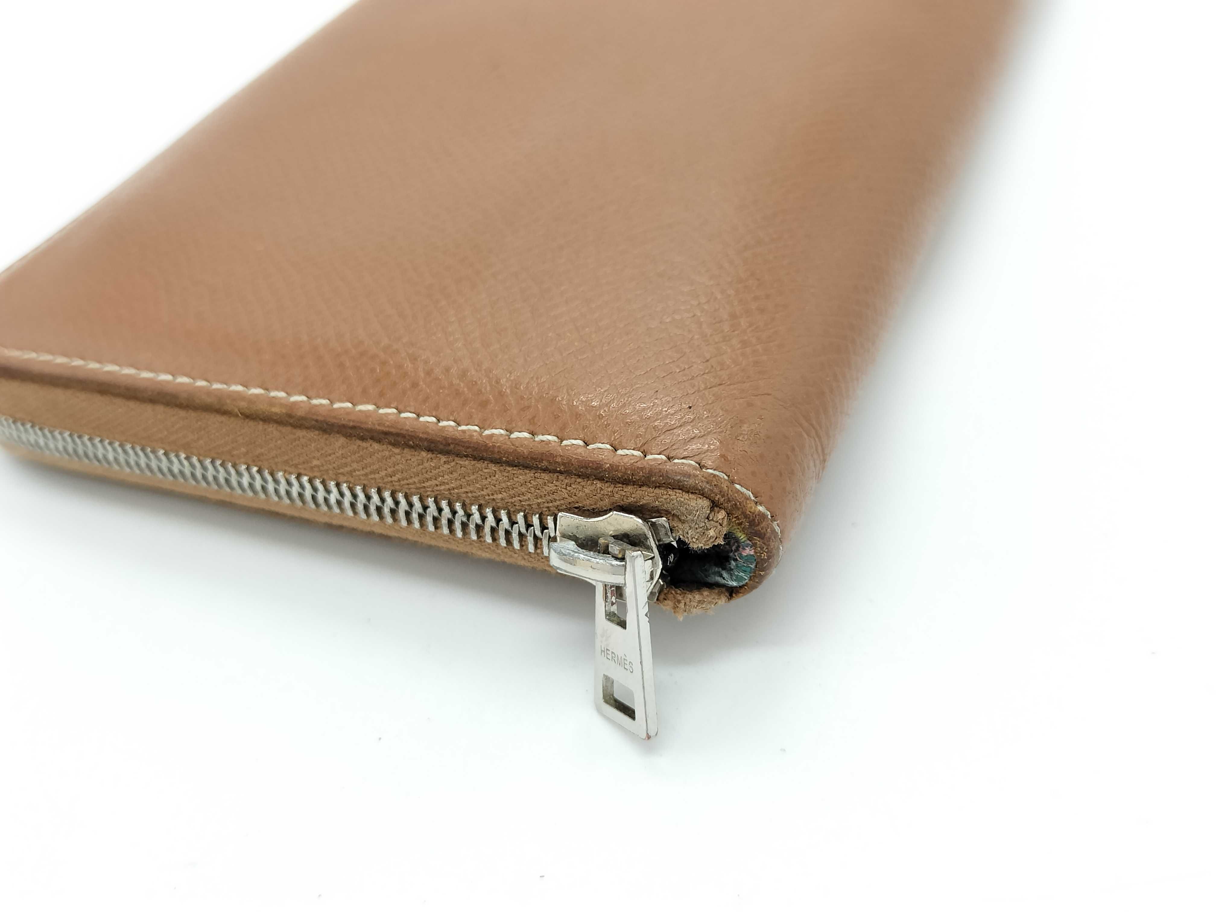 Azap Long Silk In Wallet, Veau Epsom Leather, Brown, D Stamp — view 6
