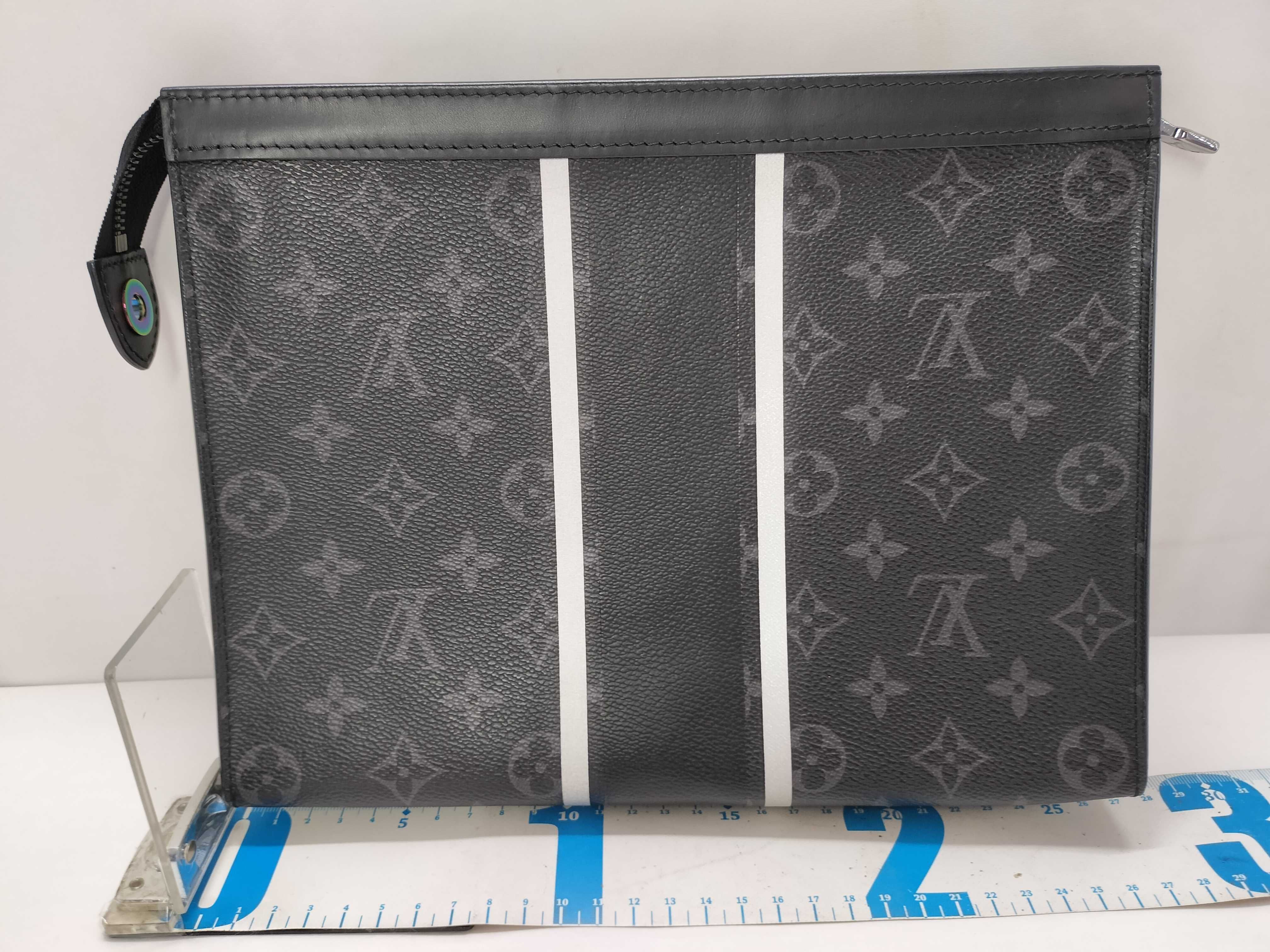 Monogram Eclipse Pochette Voyage M64440 SP1137 Black Clutch Bag — view 2