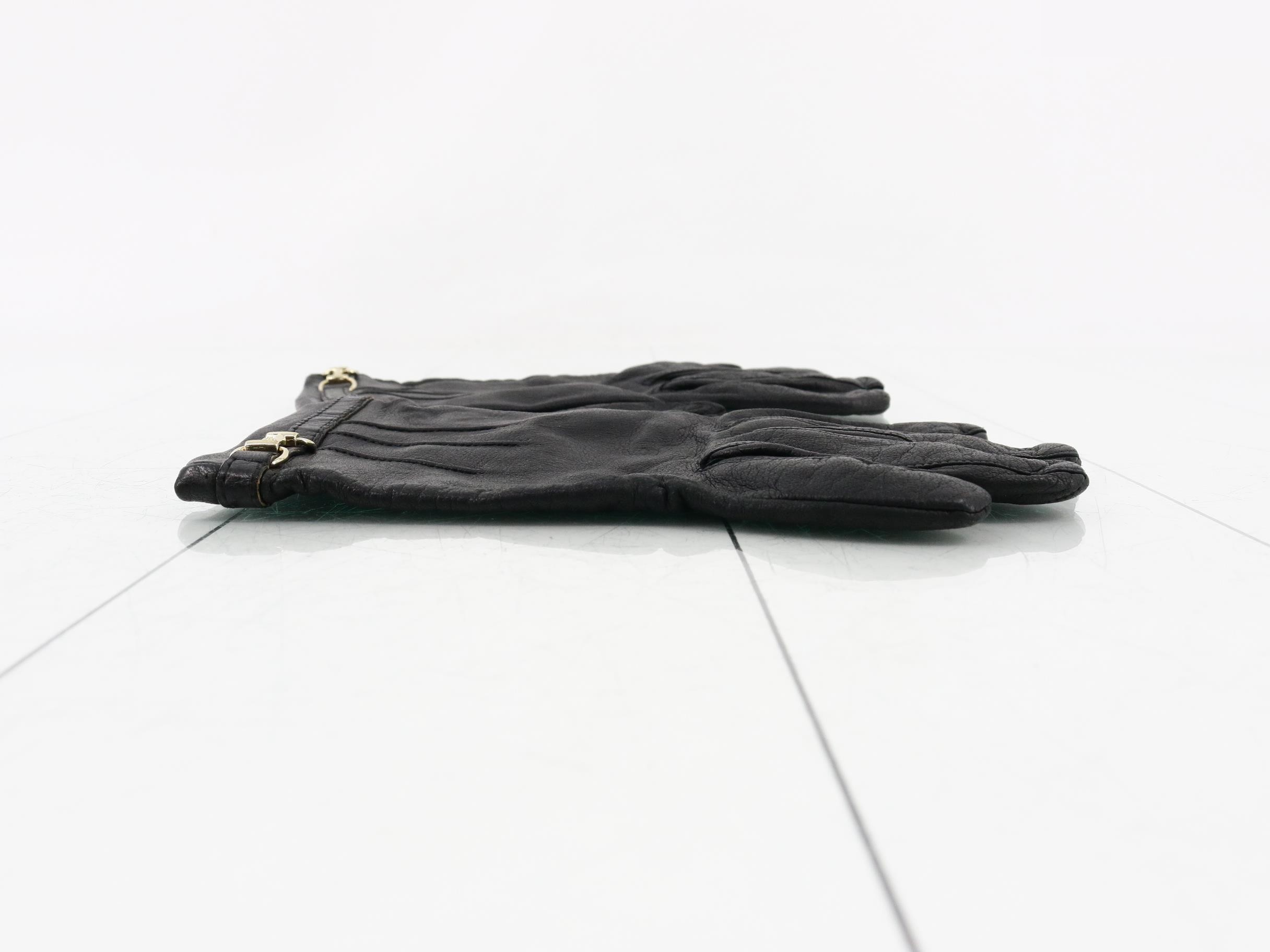 Horsebit Gloves, Black, 18403 — view 3
