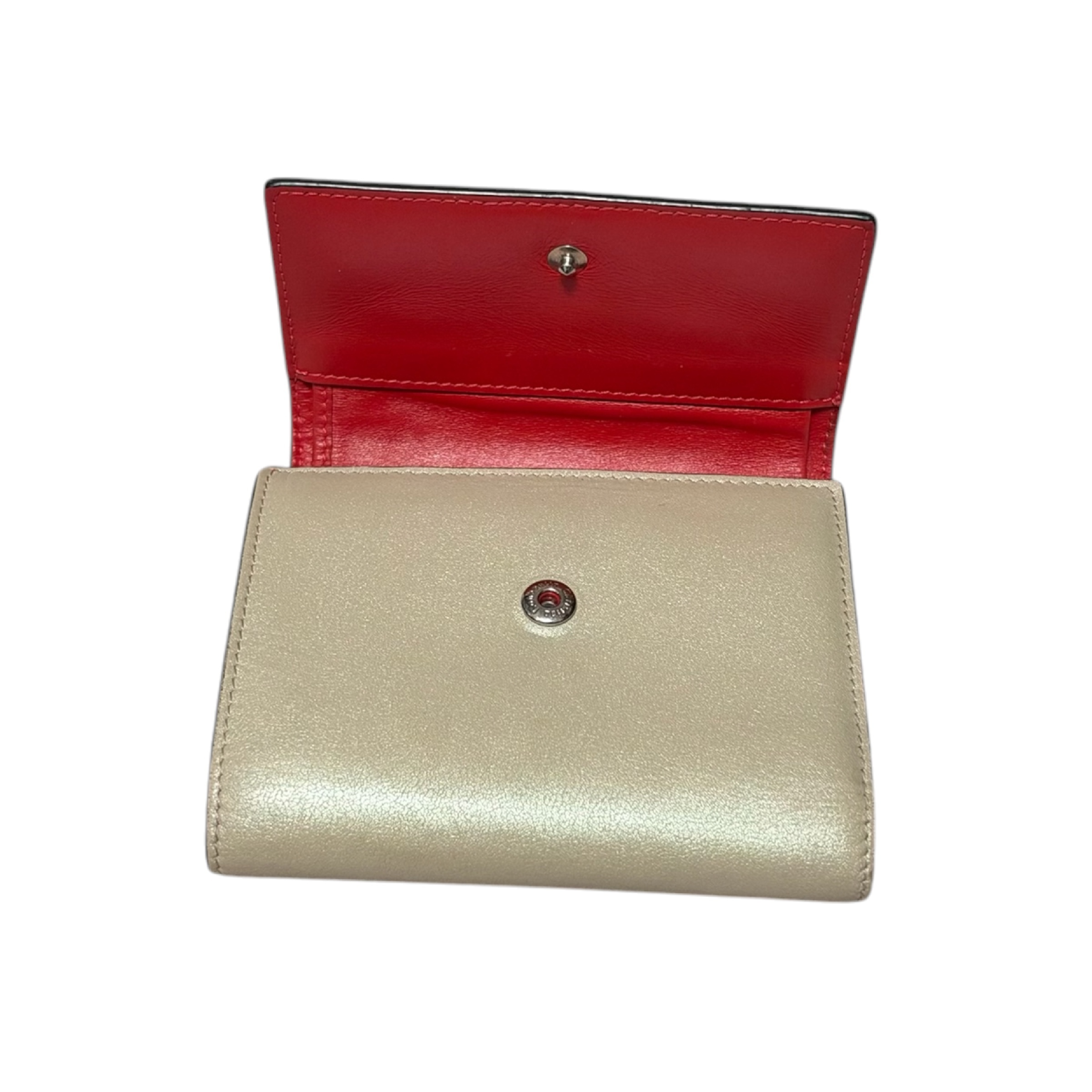 trifold wallet in pearl white — view 6