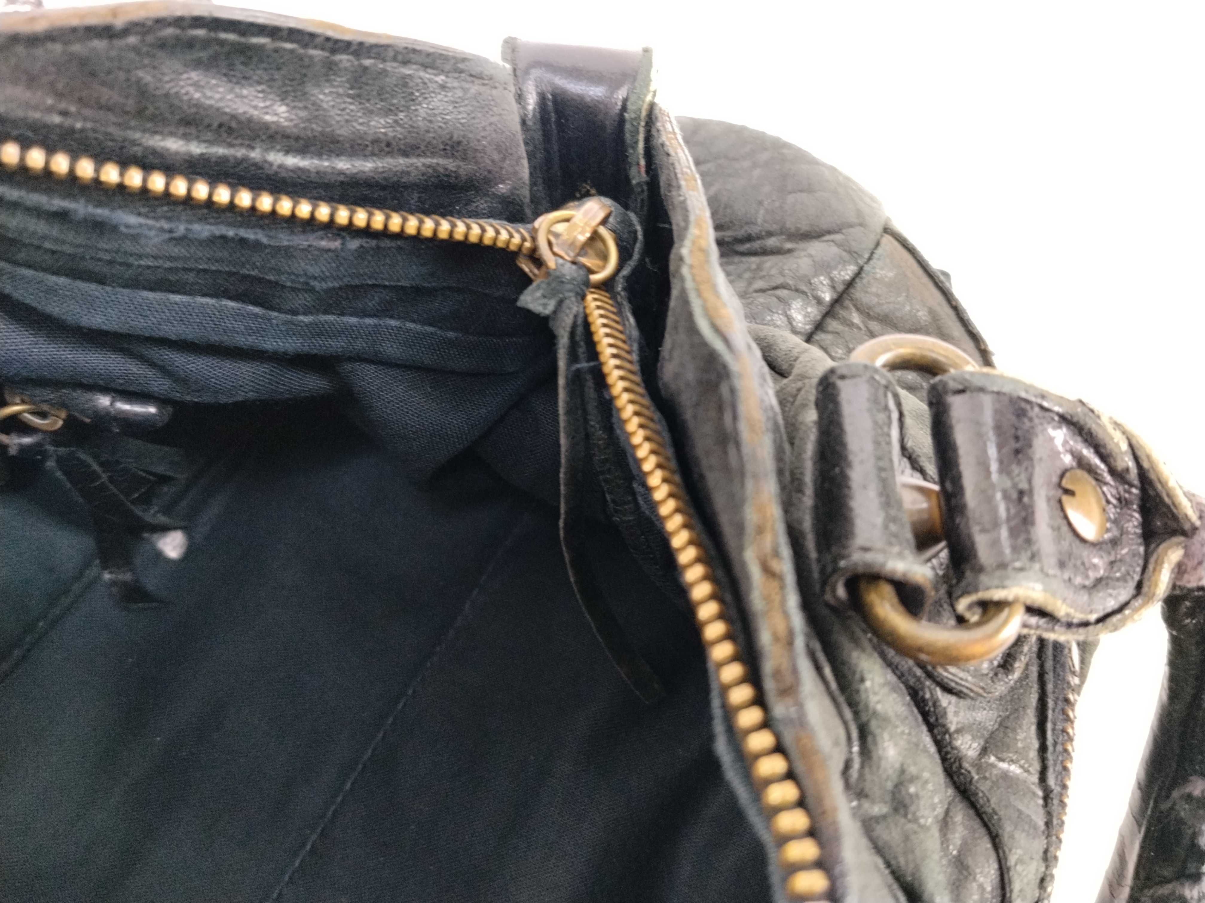 The First - Balenciaga The First 2-Way Bag with Shoulder Strap - Black Handbag — view 11