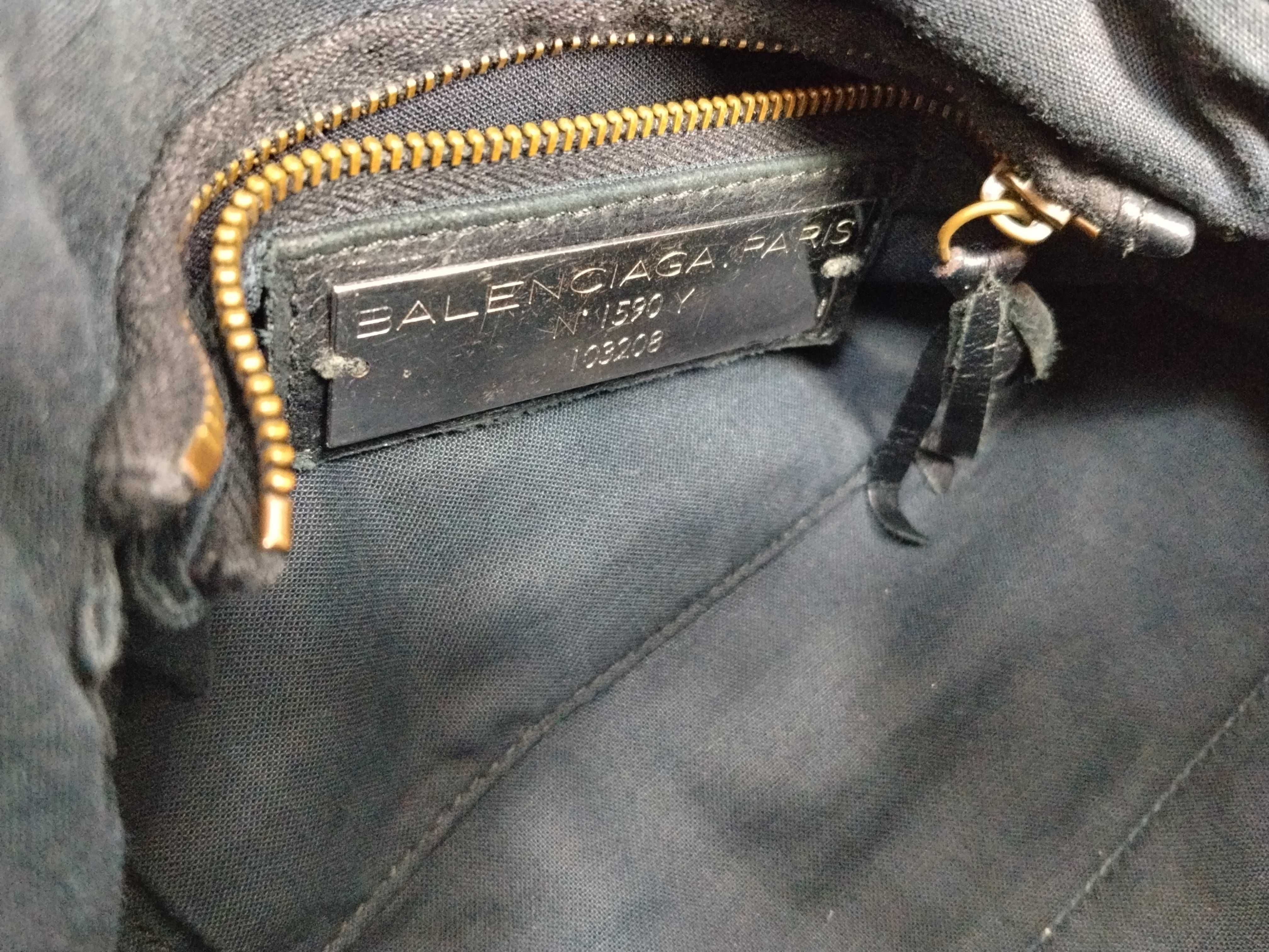 The First - Balenciaga The First 2-Way Bag with Shoulder Strap - Black Handbag — view 12