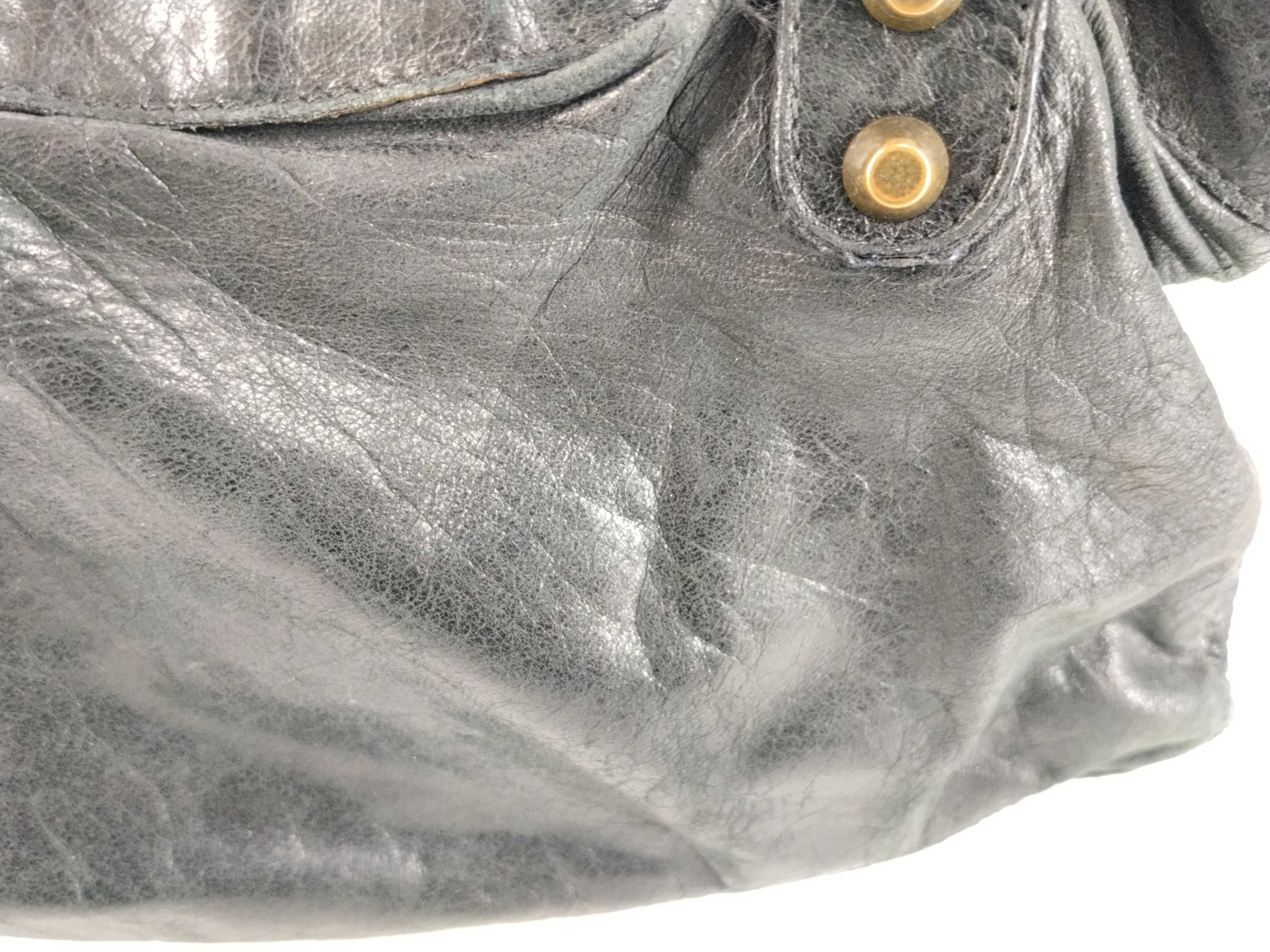 The First - Balenciaga The First 2-Way Bag with Shoulder Strap - Black Handbag — view 14