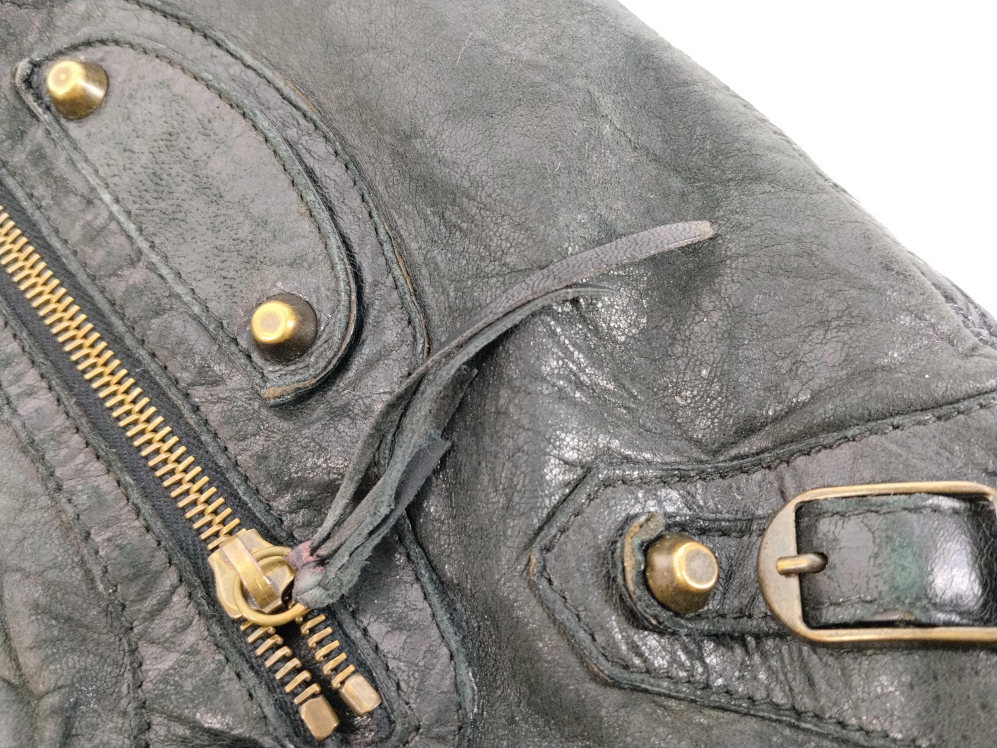 The First - Balenciaga The First 2-Way Bag with Shoulder Strap - Black Handbag — view 15