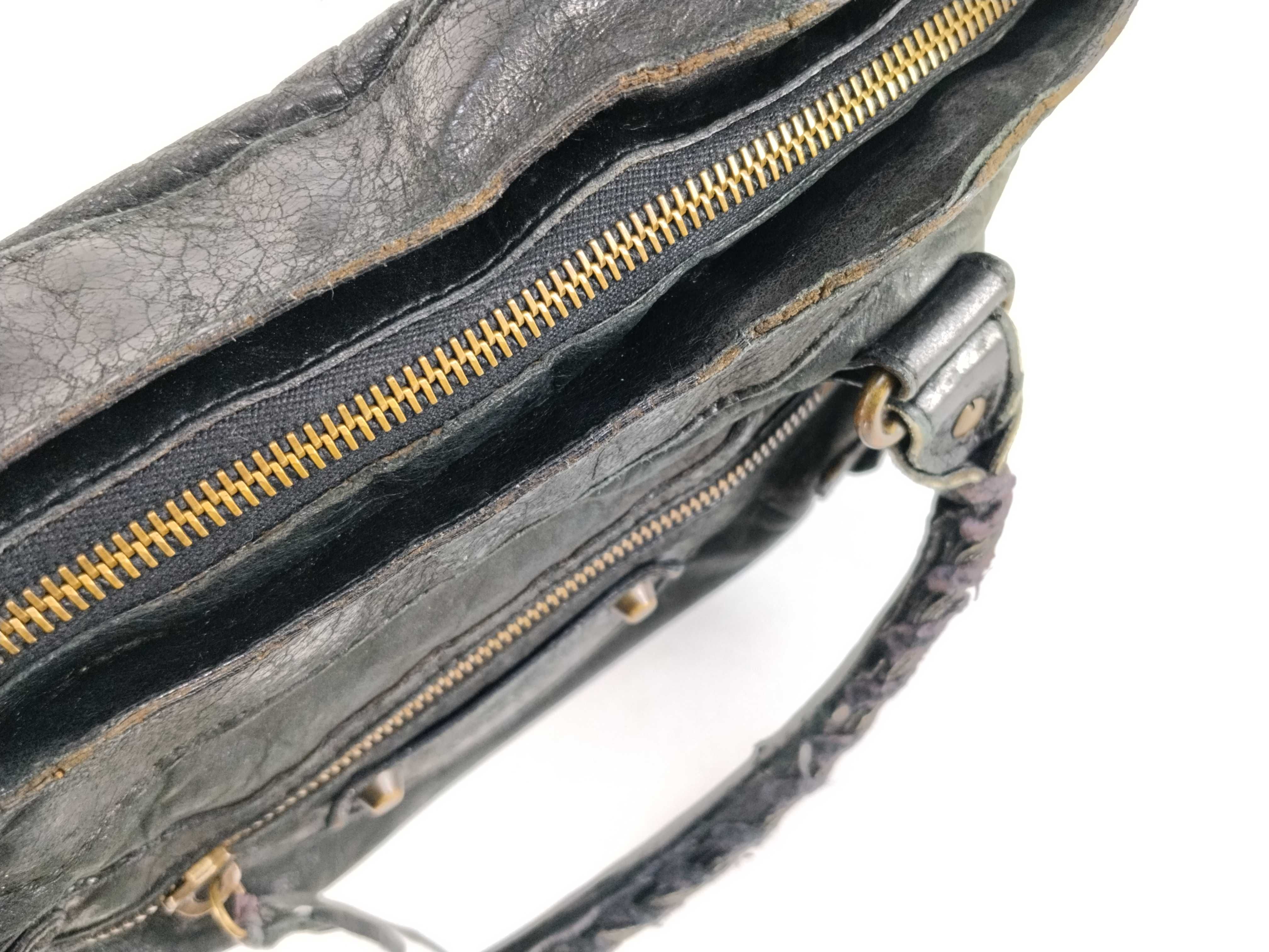 The First - Balenciaga The First 2-Way Bag with Shoulder Strap - Black Handbag — view 10