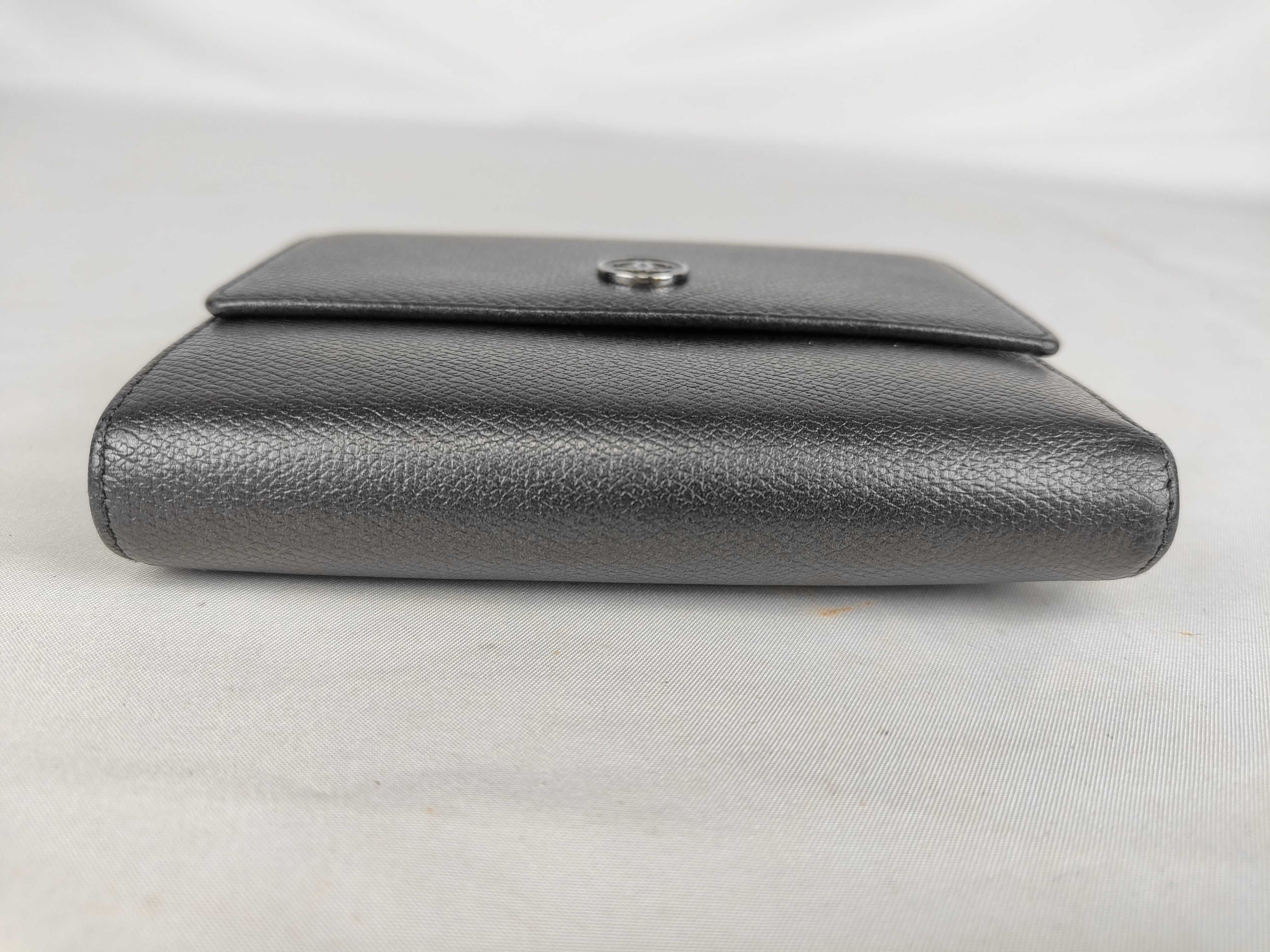 Caviar Skin Coco Button Tri-fold Wallet — view 6