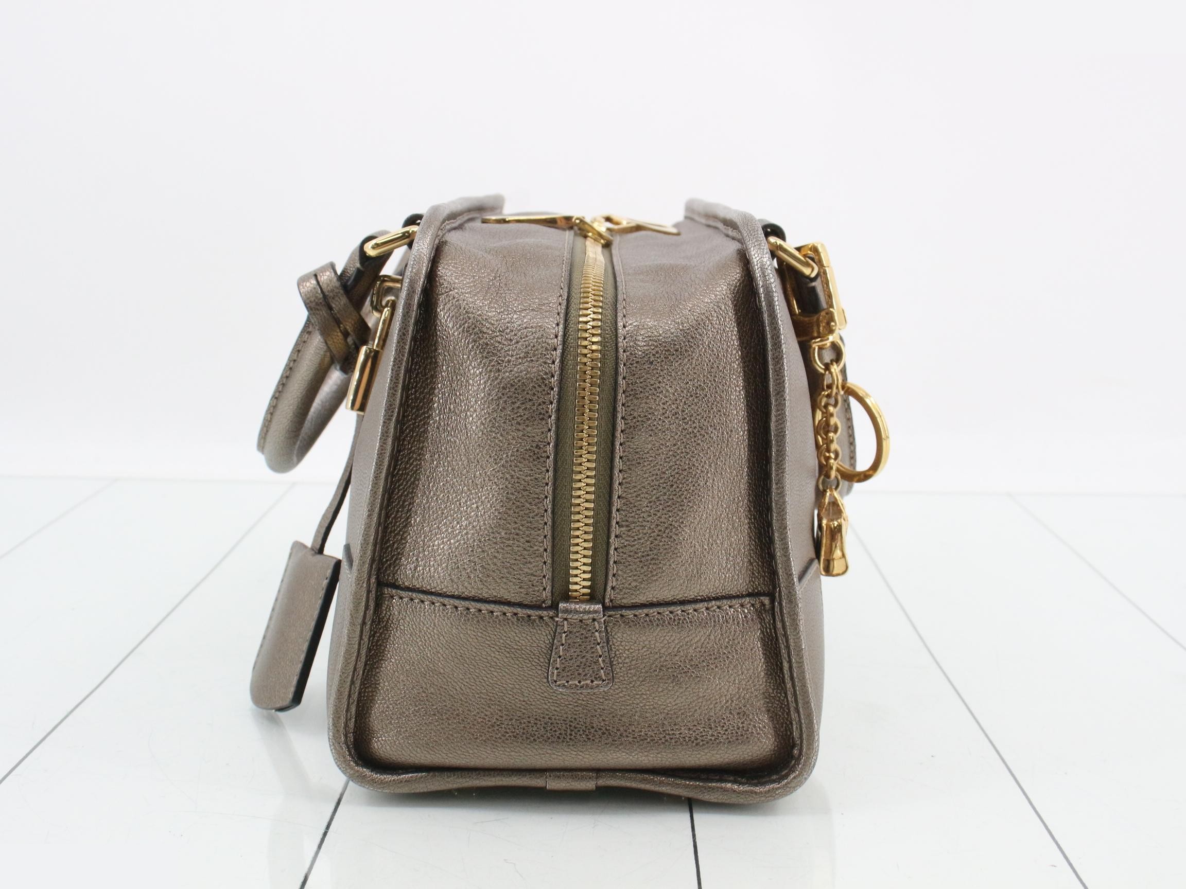 Amazona 28 Handbag, Bronze Leather — view 3