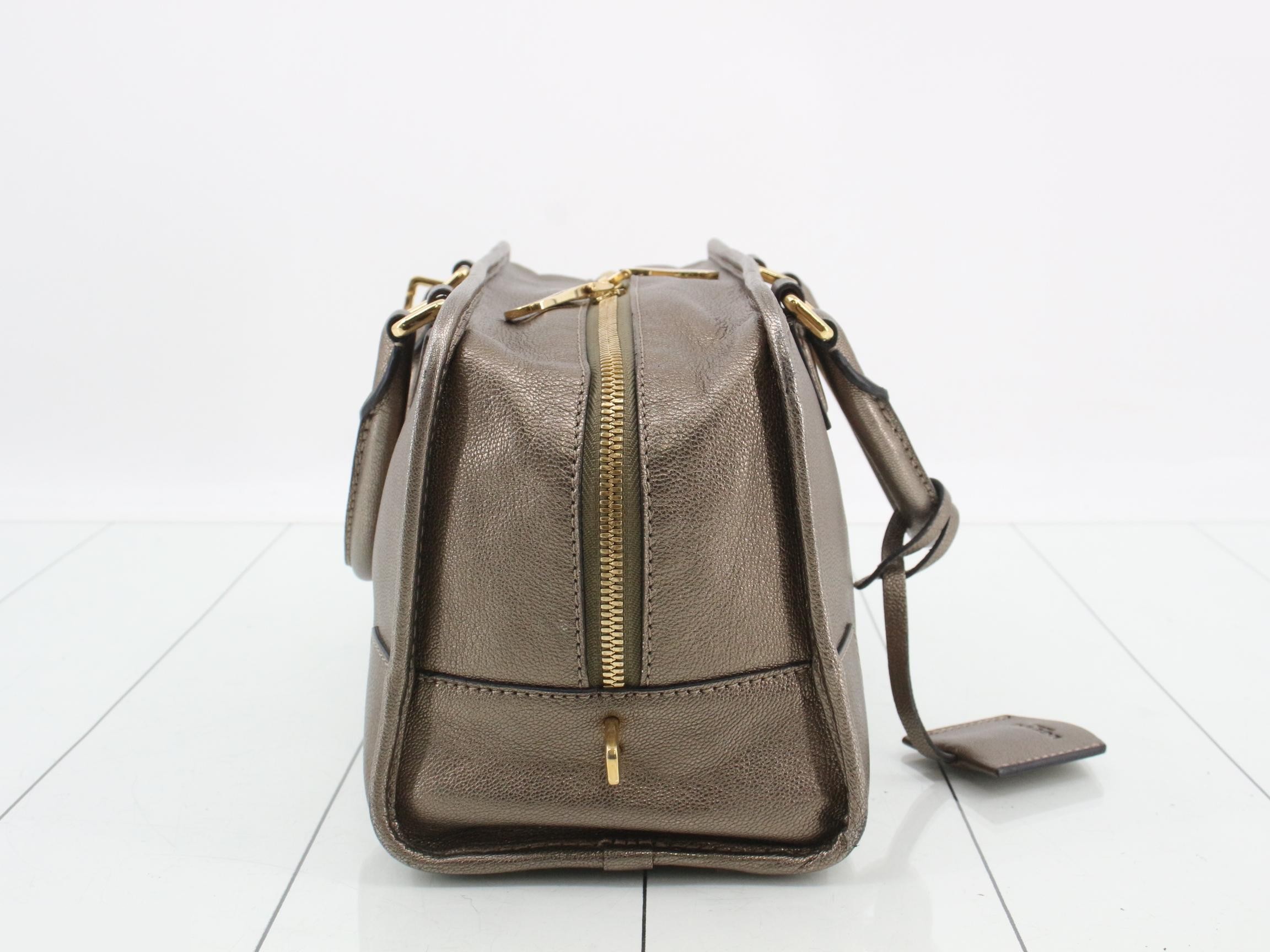 Amazona 28 Handbag, Bronze Leather — view 4