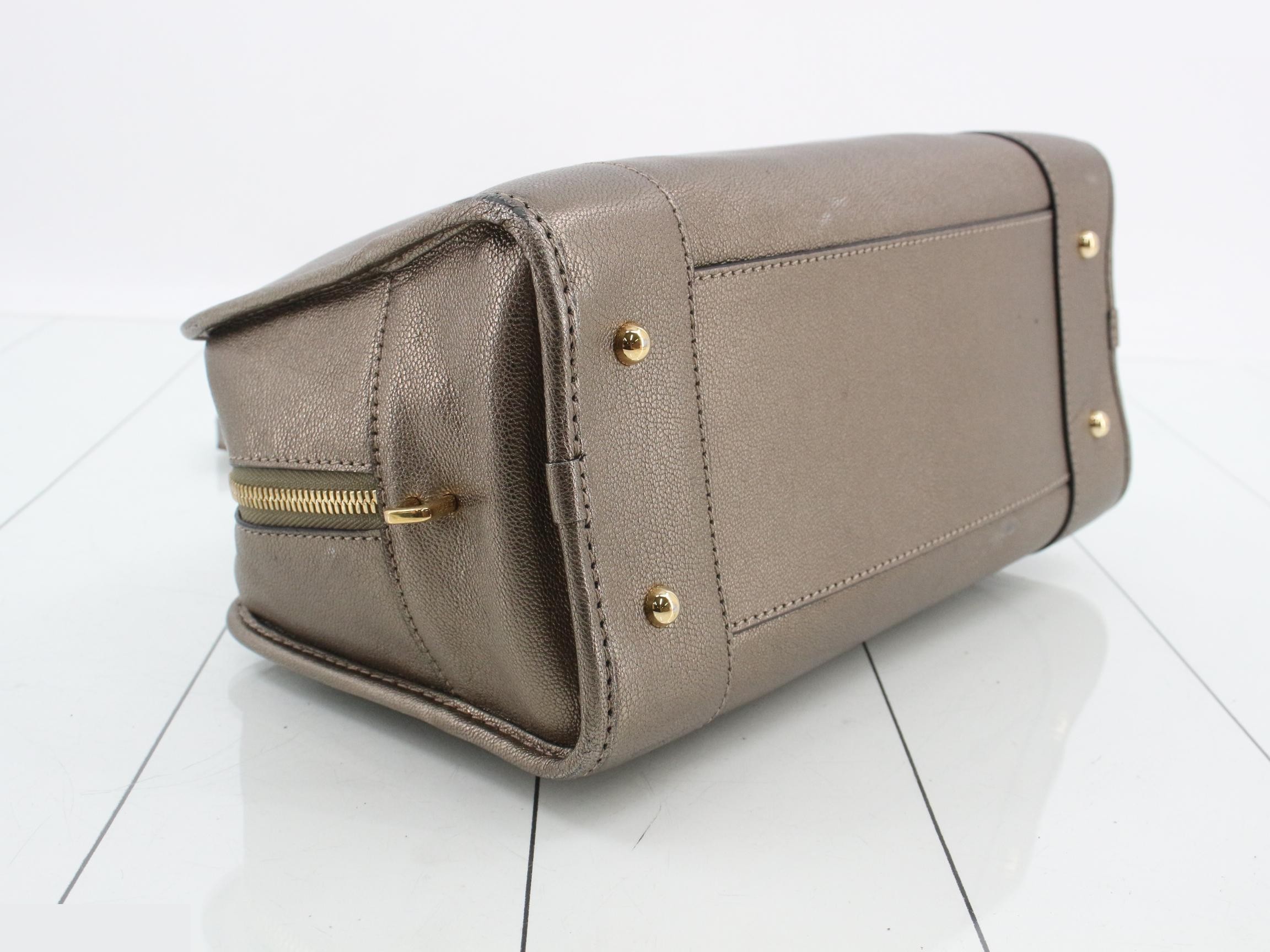 Amazona 28 Handbag, Bronze Leather — view 5