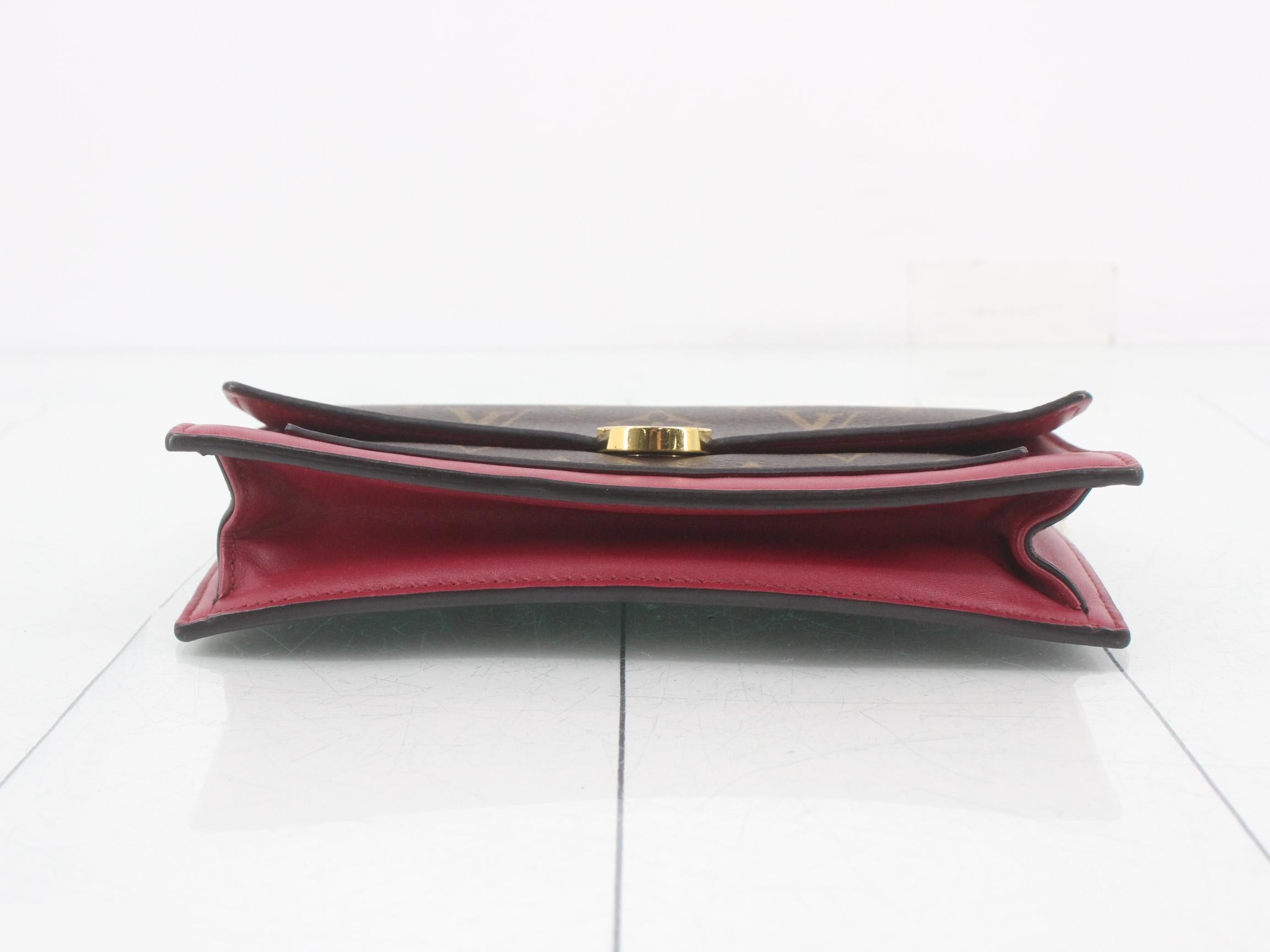 Shoulder wallet, Portefeuille Flore, chain, fuchsia — view 3