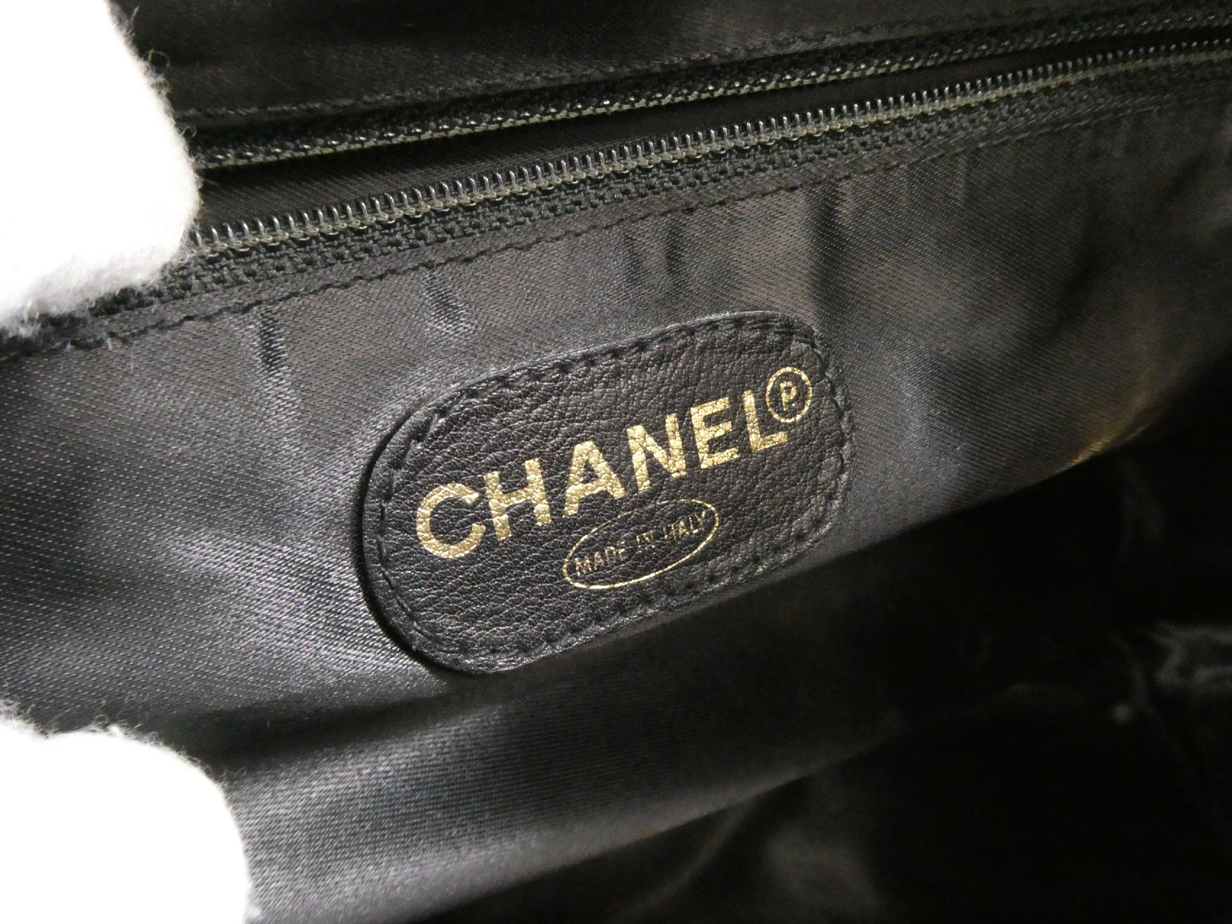 Large Coco Mark Enamel Chain Backpack — view 8
