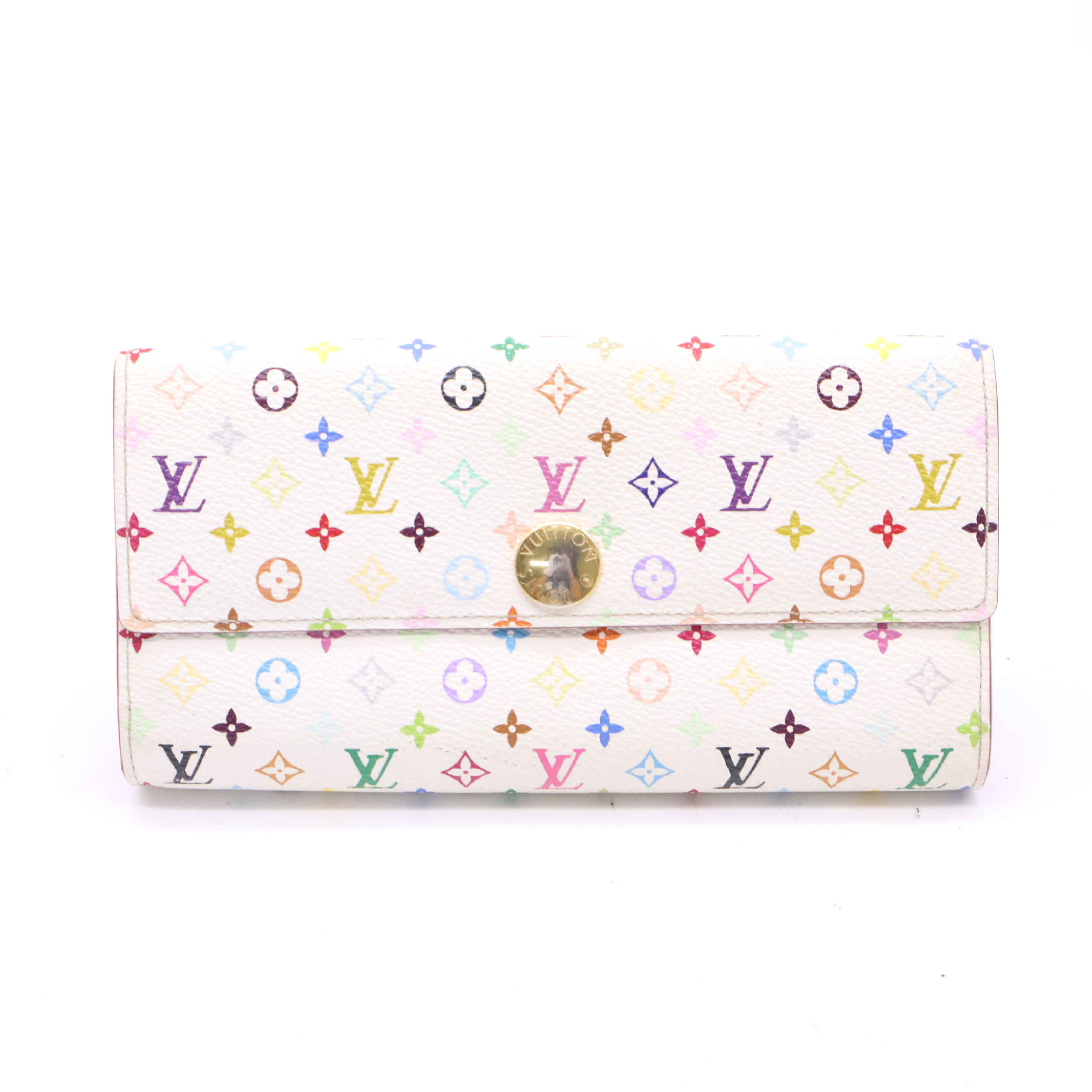 M93744 Monogram Multicolor Portefeuille Sarah Blanc Wallet