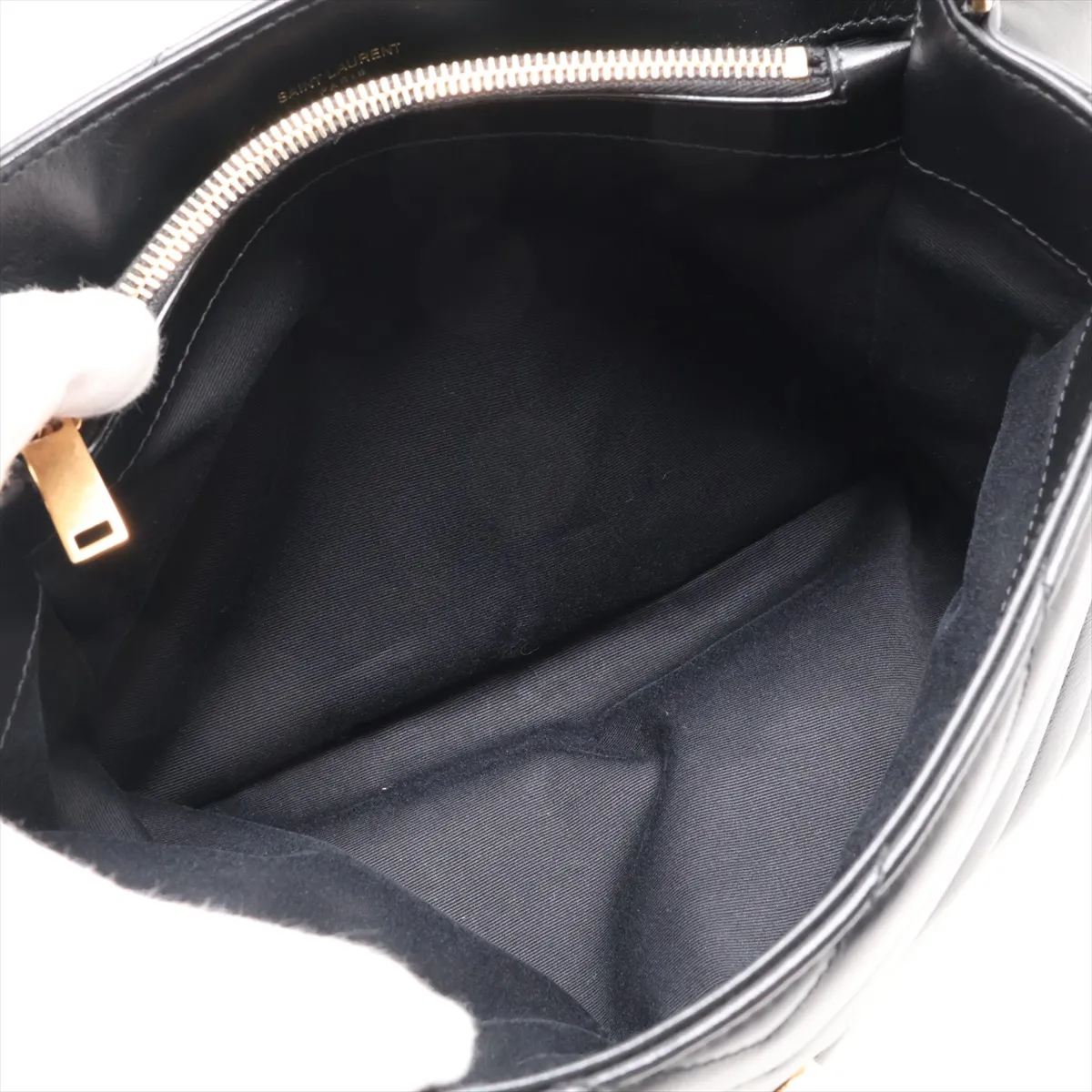 Loulou Medium 574946 Leather Chain Shoulder Bag, Black — view 6