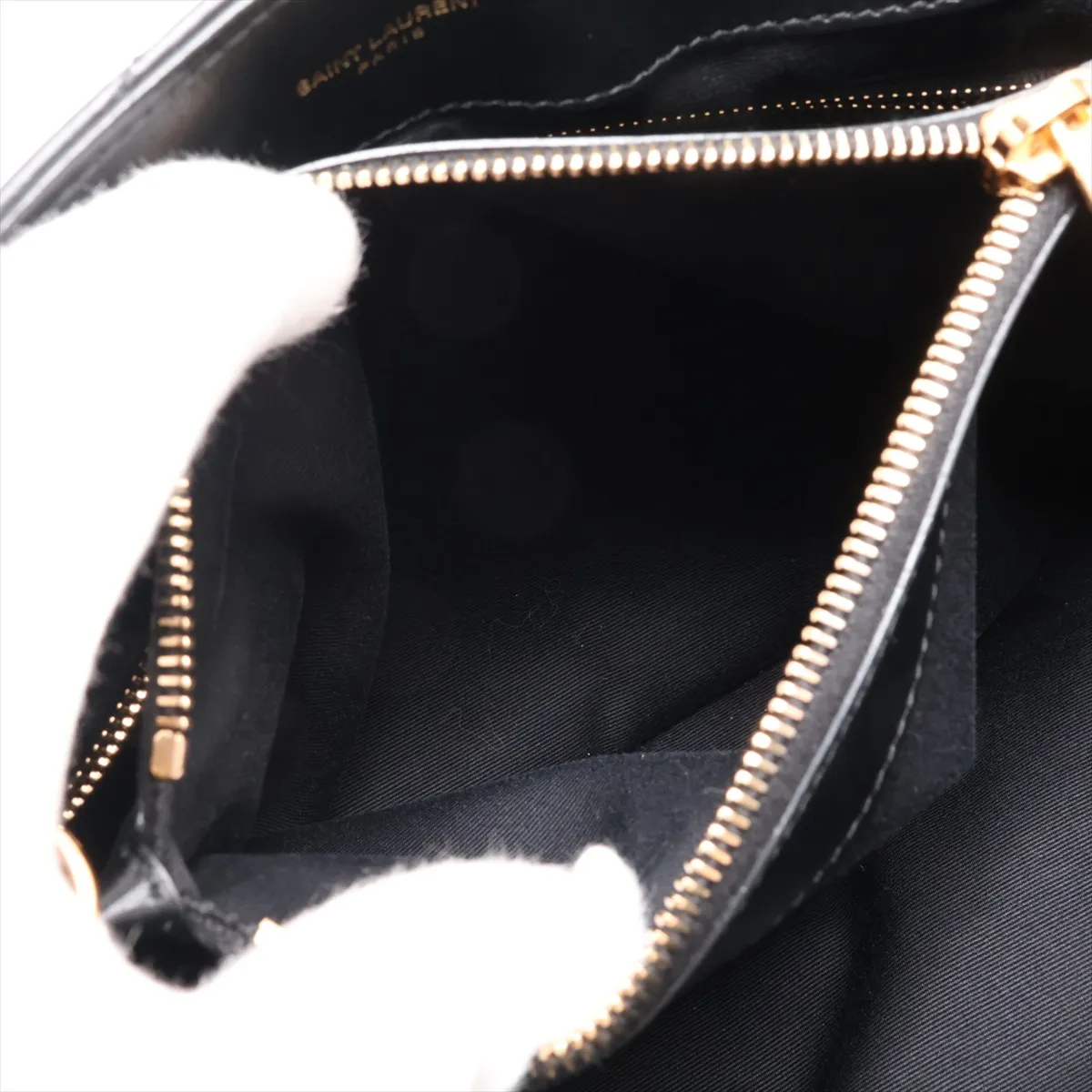 Loulou Medium 574946 Leather Chain Shoulder Bag, Black — view 7
