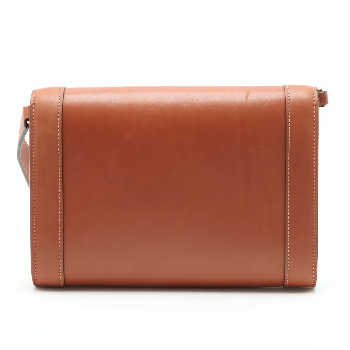Triomphe Leather Shoulder Bag Brown Family Sale — view 2